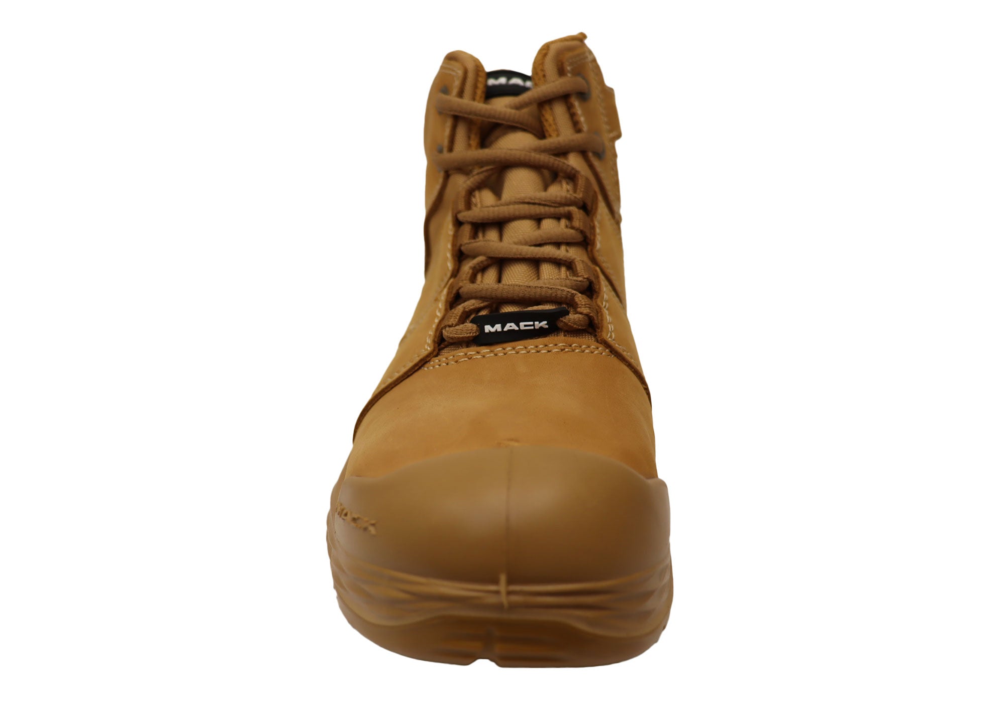 Mack Men's Steel Toe Work Boots - Leather Safety Shoes with Side Zipper for Construction, Warehouse & Industrial Work