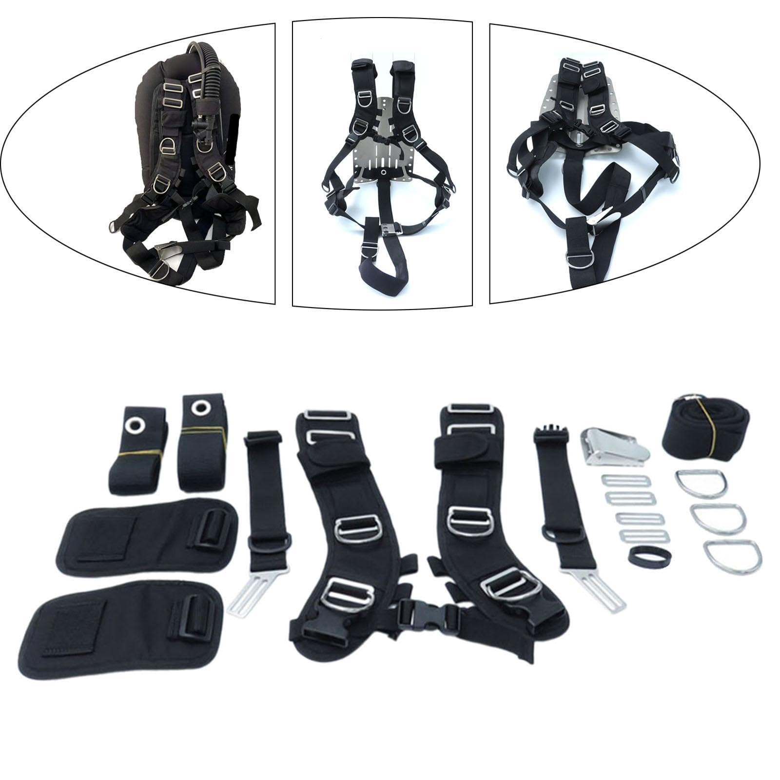 **Scuba Diving Backplate with Donut BCD - Easy Setup & Adjustable Harness for Comfortable Underwater Exploration**    *(Perfect for Professional Divers, Underwater Photography, and Deep-Sea Adventures)*