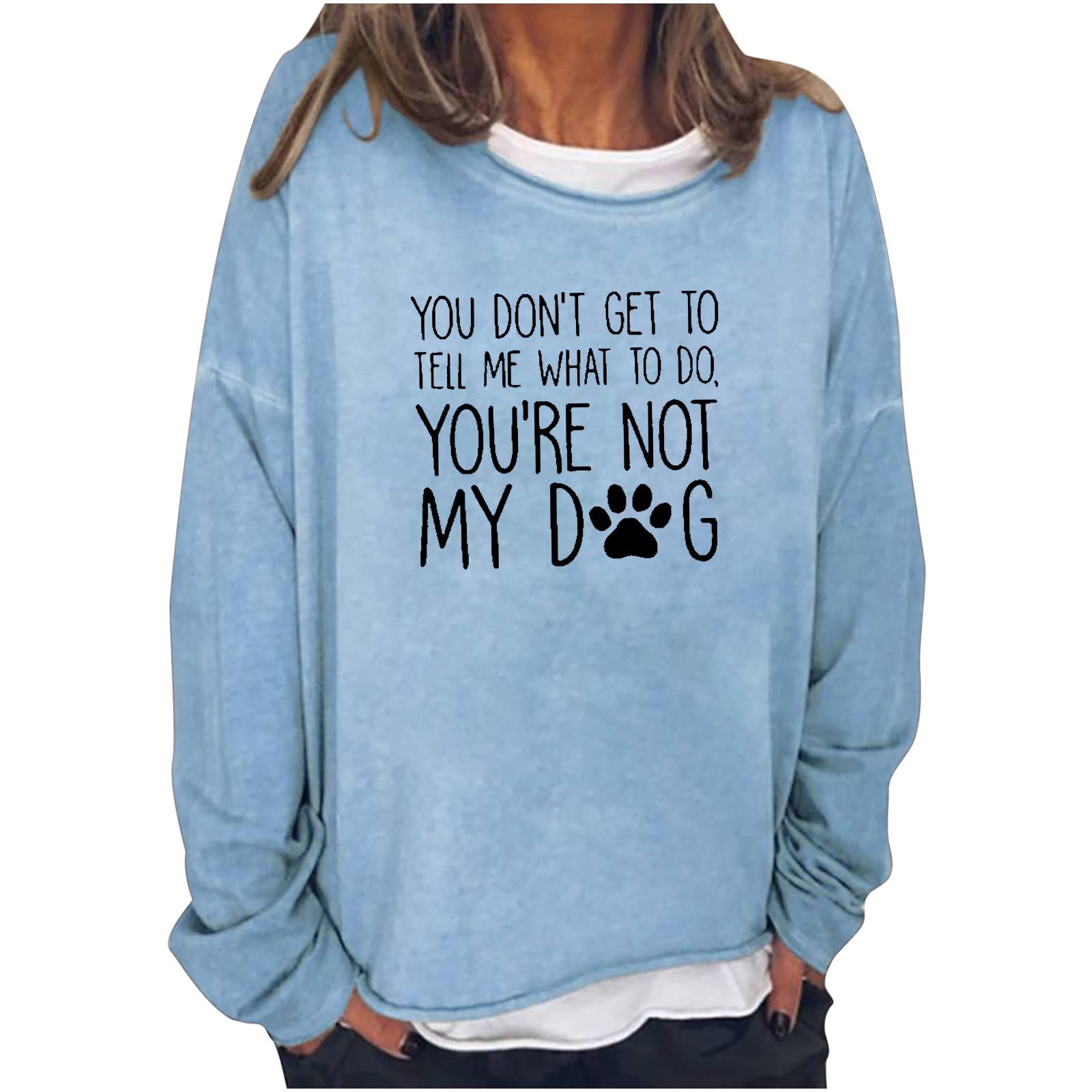 Posijego Women's Oversized Graphic Sweatshirt - Funny Long Sleeve Crewneck Pullover for Winter & Fall - Loose Fit Casual Hoodie Alternative | Perfect for Cozy Lounge Wear, Coffee Dates & Weekend Outfits