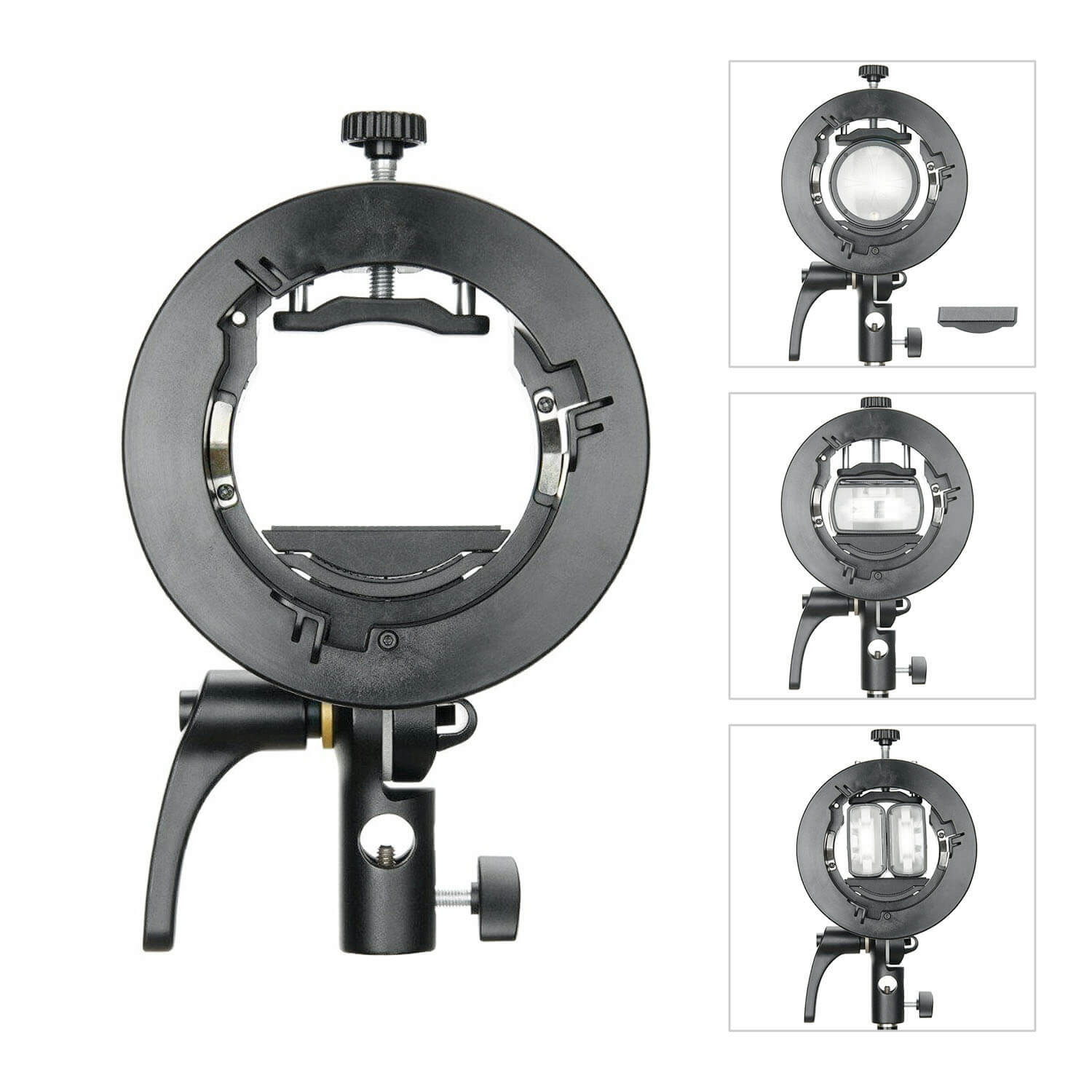 Godox S2 S-Type SMART Speedlite Adapter Bracket - Compatible with V1, AD300PRO, AD100PRO, AD200PRO, AD200PROII & AD200 Round Head - Perfect for Studio & Outdoor Photography Lighting