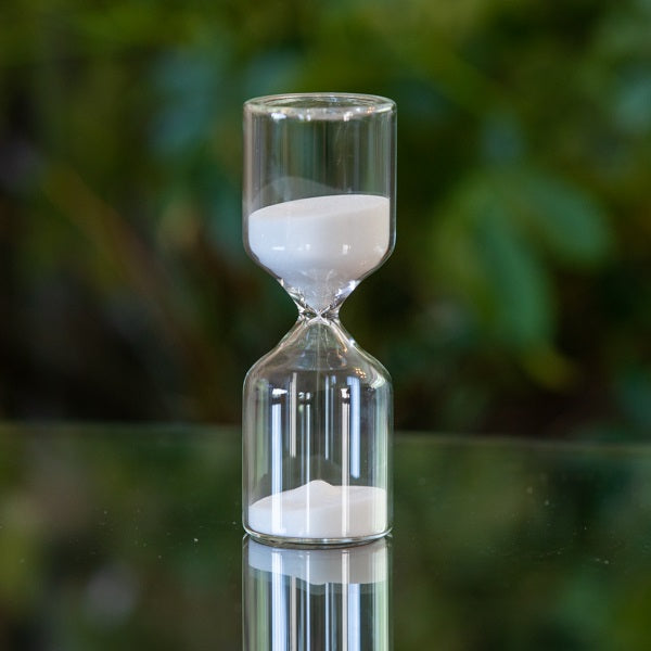 60 Minute Freestanding Glass Timer - Black or White - Perfect for Kitchen, Classroom & Productivity Time Management