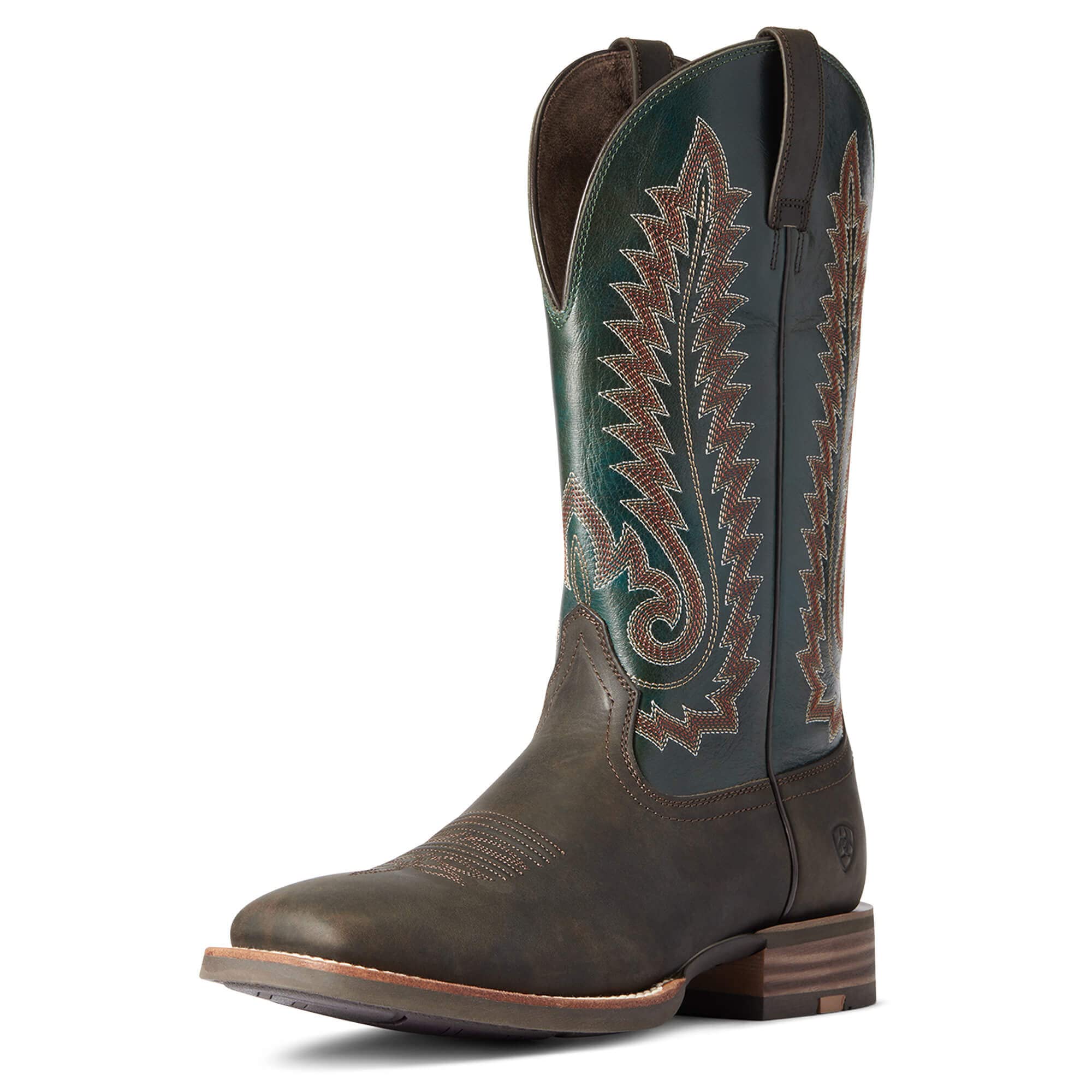 ARIAT Men's Creston Western Boots - Durable Leather Cowboy Boots for Riding & Work | Comfortable & Stylish for Ranch, Rodeo & Outdoor Activities