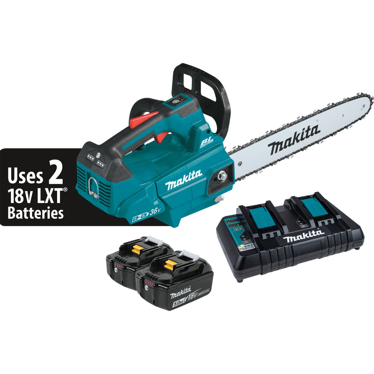 36V (18V X2) LXT® Brushless Cordless Top Handle Chain Saw - Lightweight & Powerful for Tree Trimming, Pruning, and DIY Wood Cutting Projects