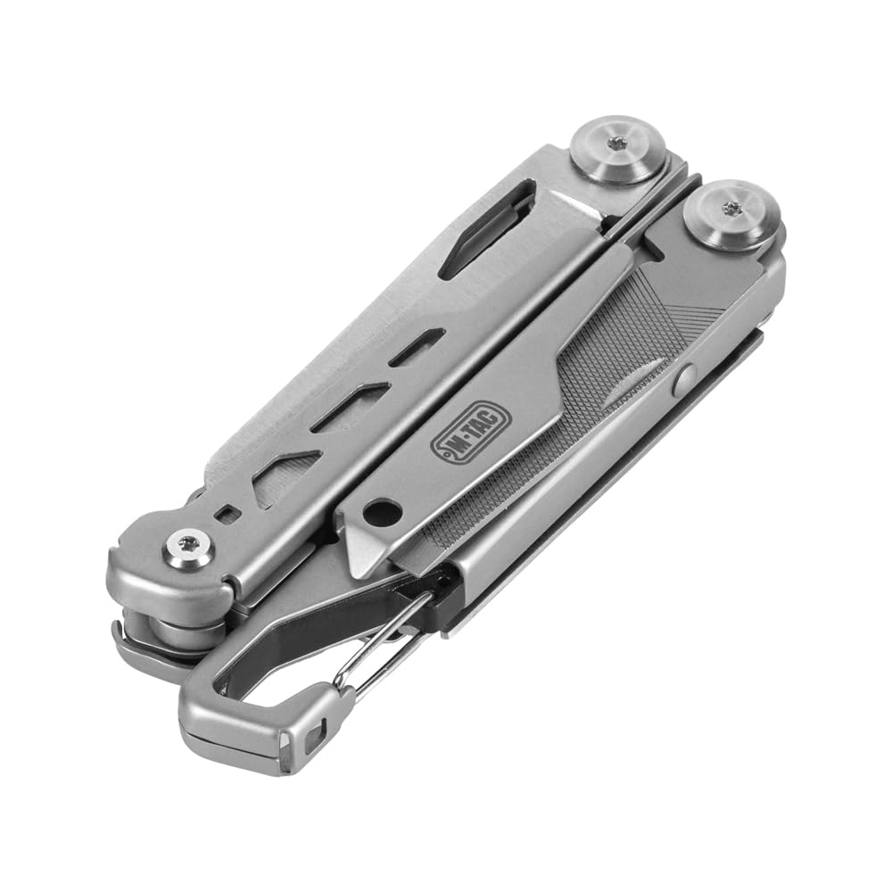 M-Tac 11-in-1 Multitool Pliers - Stainless Steel Utility Screwdriver Multi Tool with Nylon Belt Sheath for EDC, Outdoor Camping, Fishing, Survival & Hiking (Silver #3) - Perfect for Everyday Carry, Emergency Repairs & Outdoor Adventures