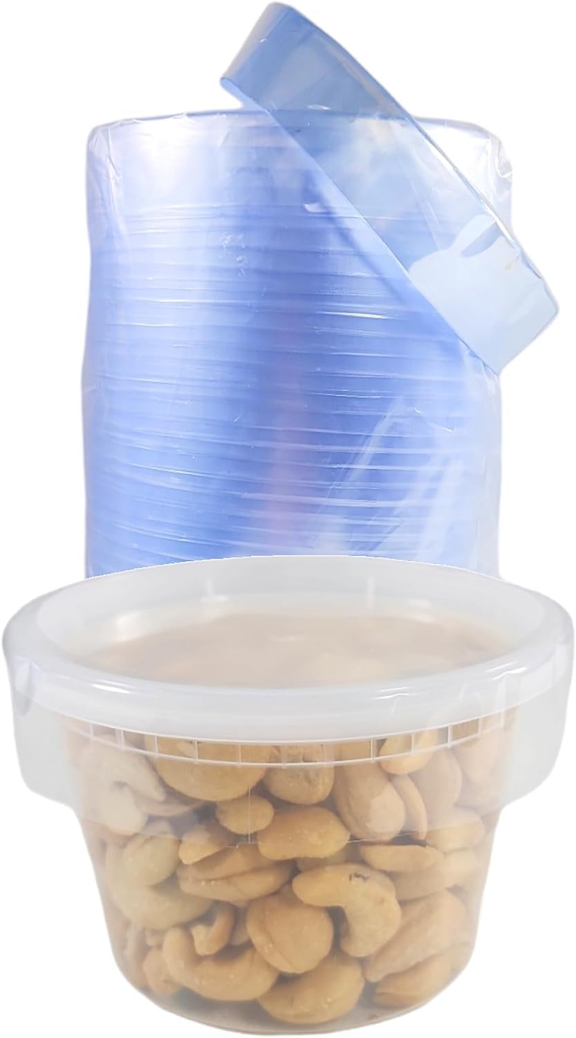 PACTOGO Clear Shrink Bands for Food Containers - 250 Pack Fits 8-32oz Round Plastic Soup/Deli Containers | Perfect for Restaurant Takeout, Meal Prep & Food Storage