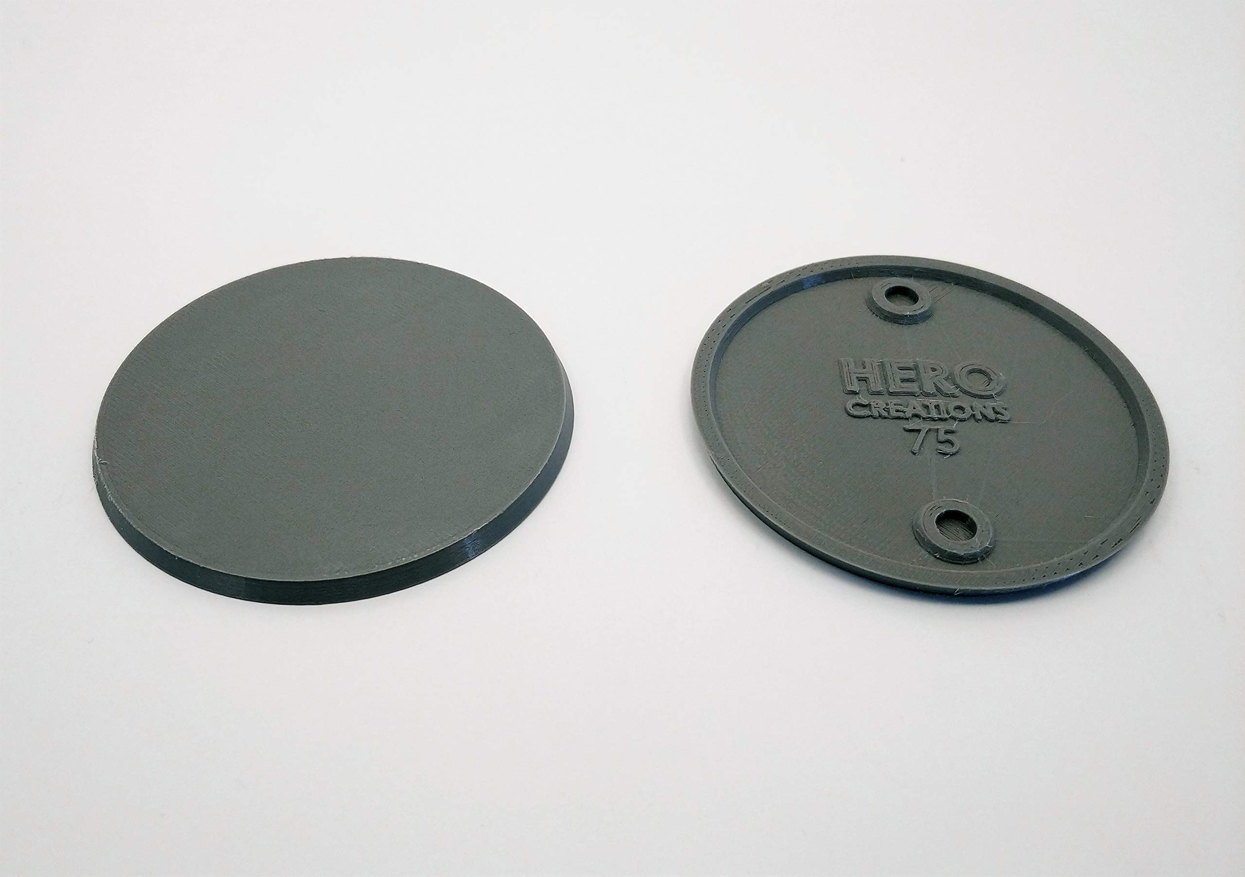 75mm Miniature Plastic Gray Bases - 4 Pack (3 Inch) - Large Circular RPG & Tabletop Wargame Bases for D&D, Warhammer & Mini Figurines - Perfect for Battle Maps, Terrain Building & Game Displays