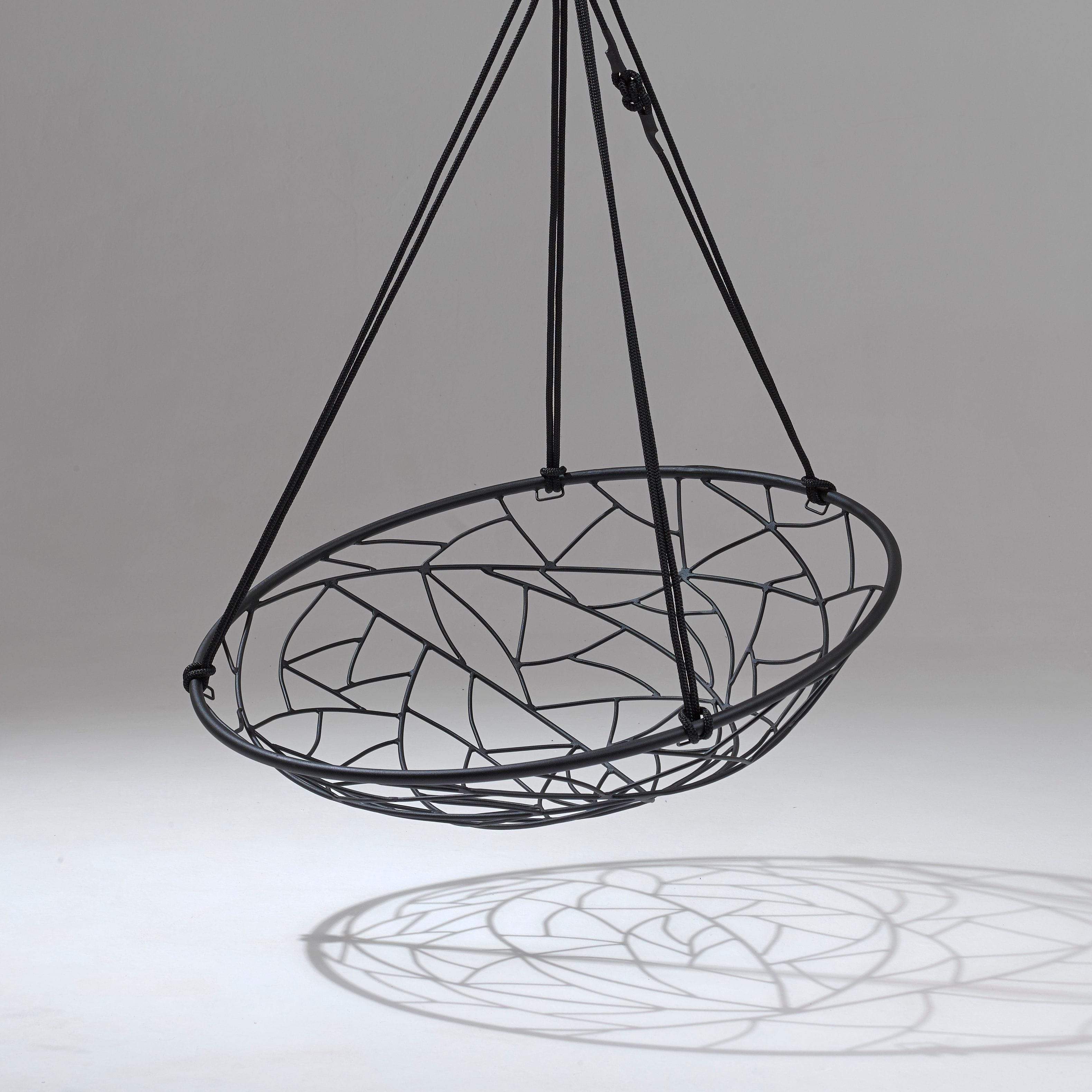 Hanging Basket Chair - Handwoven Rattan Swing Chair for Indoor & Outdoor Use - Perfect for Porch, Patio, Garden, and Backyard Relaxation