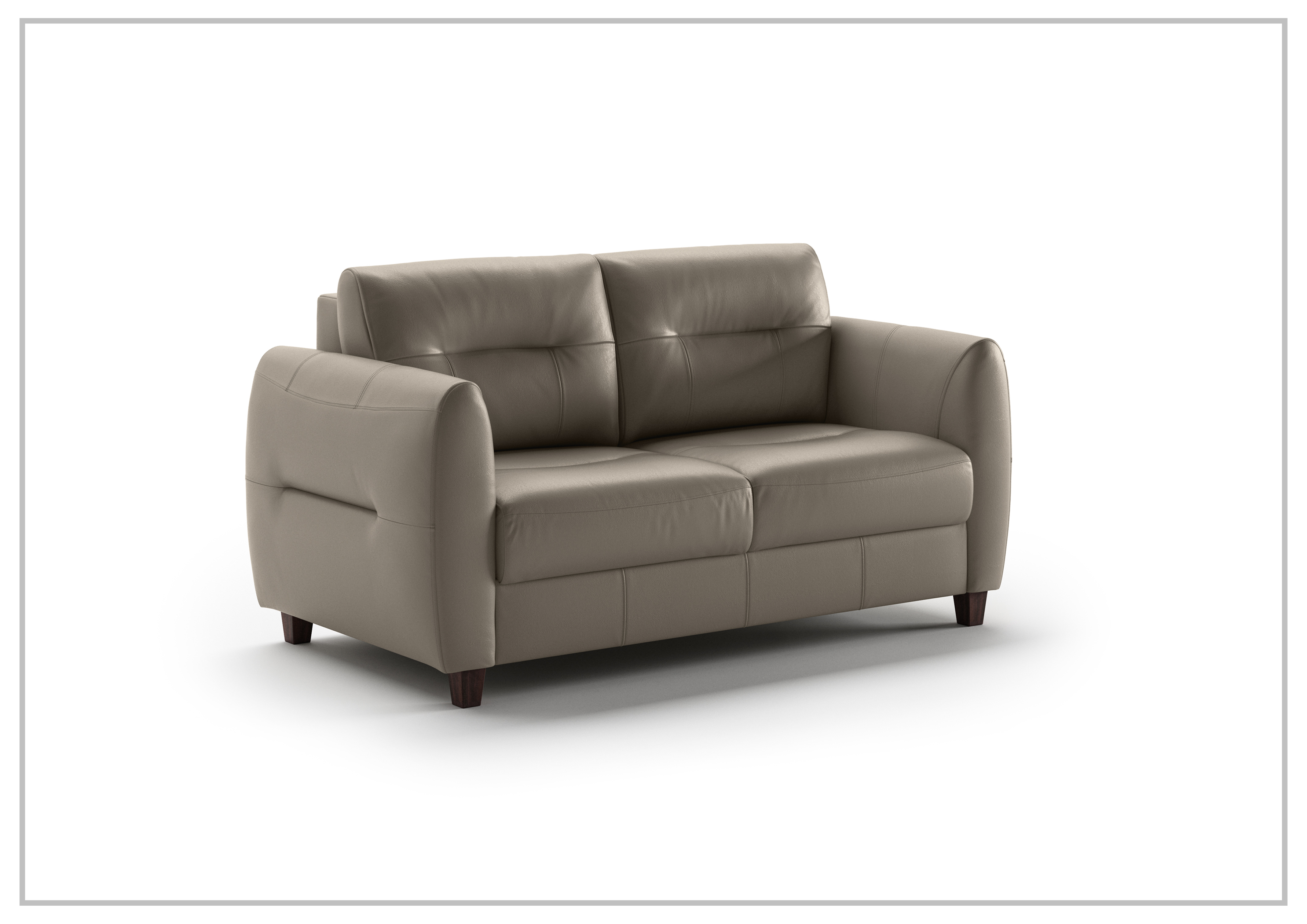 Luonto Jamie 2 Seater Leather Loveseat Sleeper Sofa Bed - Queen Size Convertible Couch for Small Spaces - Perfect for Living Room, Guest Room & Studio Apartments