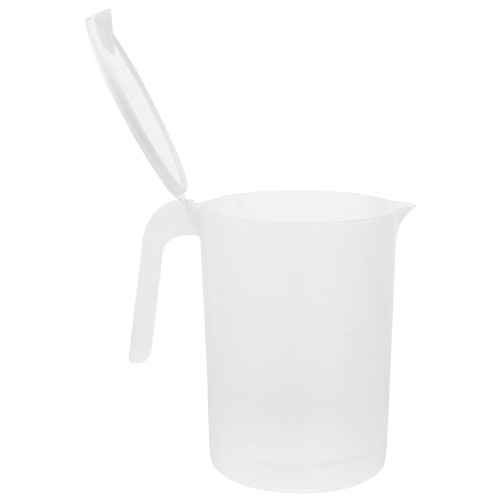 Housoutil 2L Plastic Pitcher with Lid & Handle - BPA-Free Water Jug for Iced Tea, Lemonade, Juice & Beverages - Perfect for Parties, BBQs & Kitchen Use (Beige)