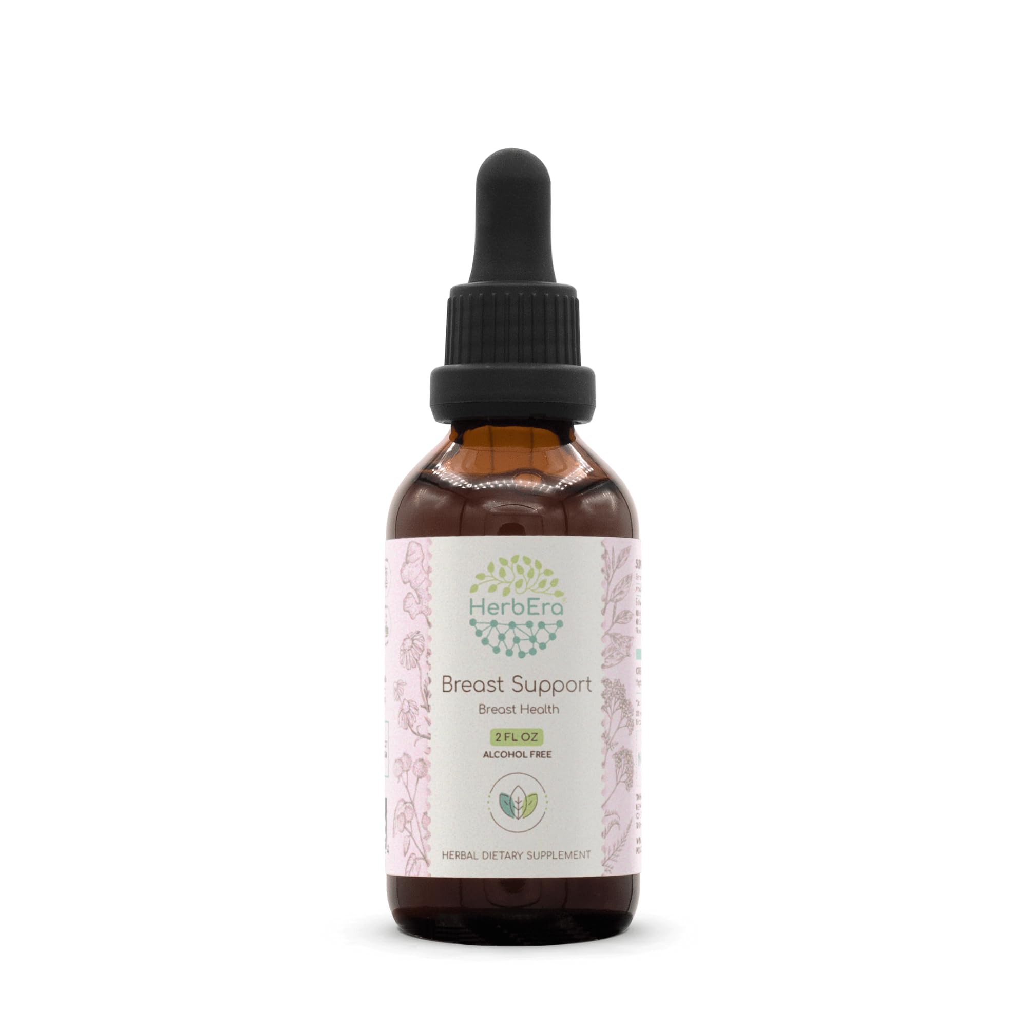 Organic Breast Support B60 Alcohol-Free Herbal Extract Tincture - Burdock Root, Chamomile Flower & Ginger Root for Women's Wellness | Natural Breast Health Supplement | 2 Fl Oz Bottle | Perfect for Daily Wellness Routine & Holistic Self-Care