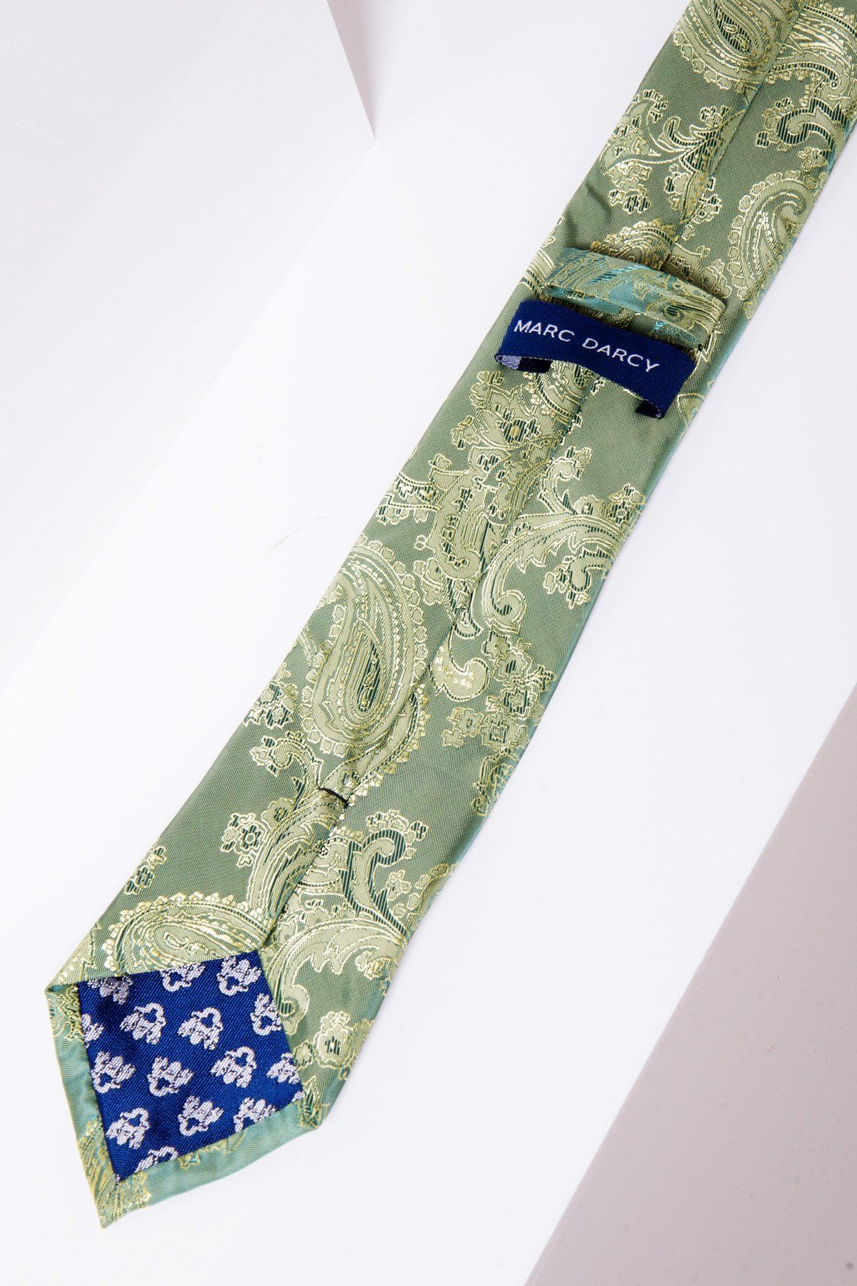Stylish Green Paisley Tie and Pocket Square Set for Men | MD PAISLEY | Perfect for Weddings, Business Meetings & Formal Events
