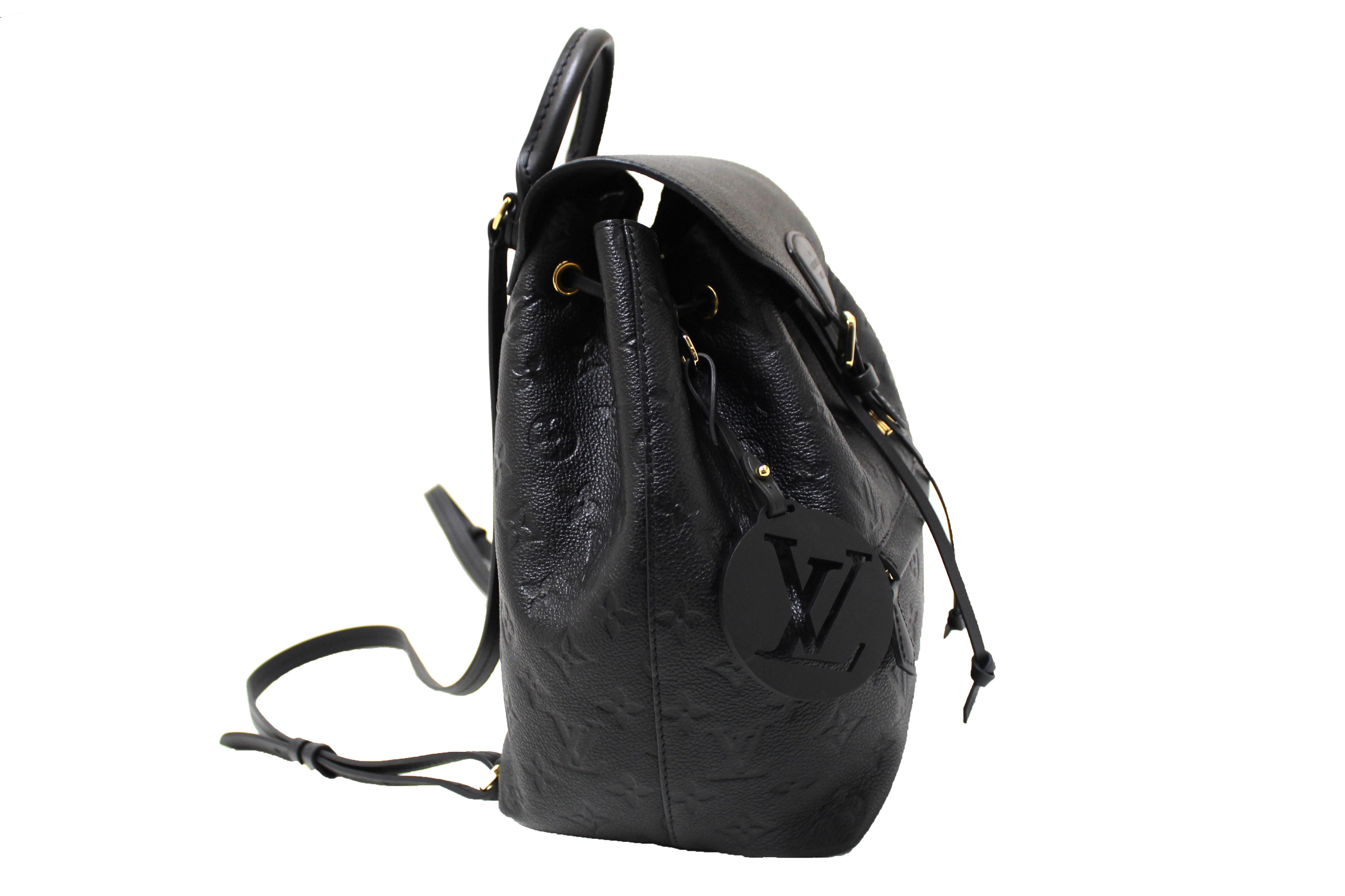 Authentic Louis Vuitton Black Monogram Empreinte Montsouris Backpack - Luxury Designer Backpack for Women, Travel & Everyday Use