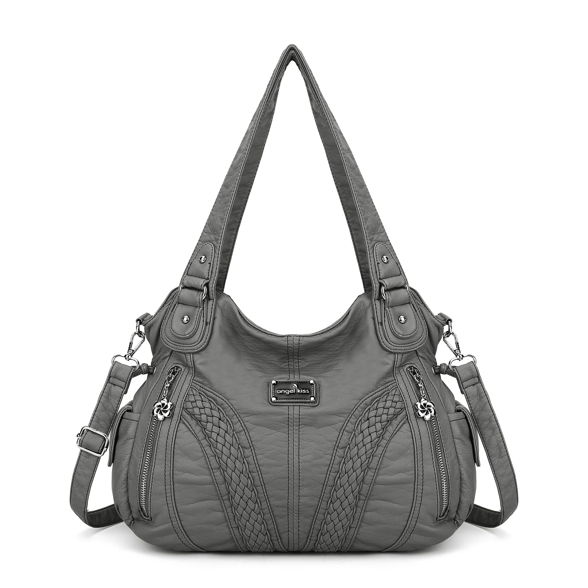 Stylish Women's Tote & Shoulder Handbags - Fashionable Washed Synthetic Leather Top Handle Satchel Purses for Work, Travel & Everyday Use