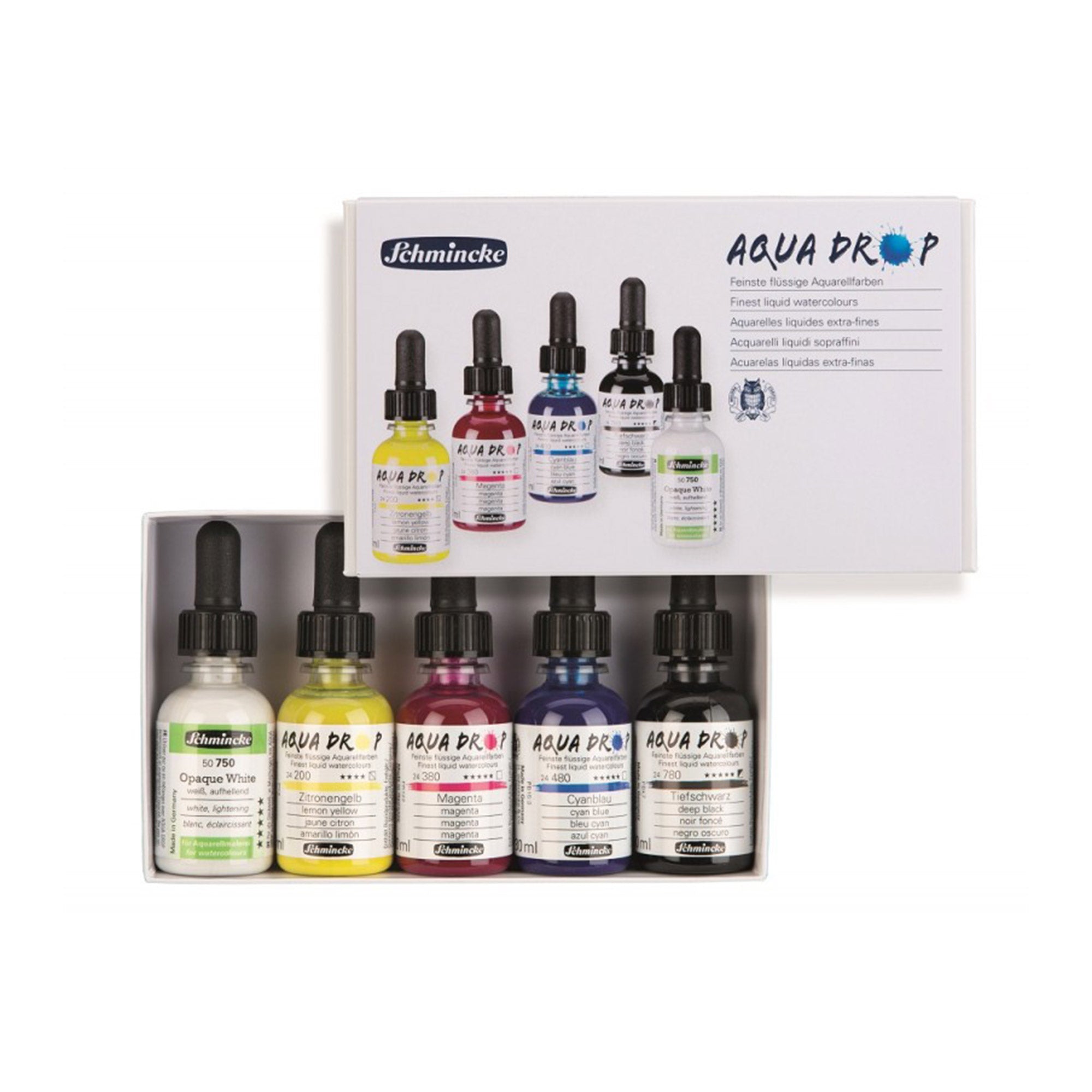 Premium Aqua Drop Watercolor Paint Set - 5 Vibrant Colors (30ml Each) for Artists, Beginners & Hobbyists - Perfect for Canvas, Paper & DIY Craft Projects