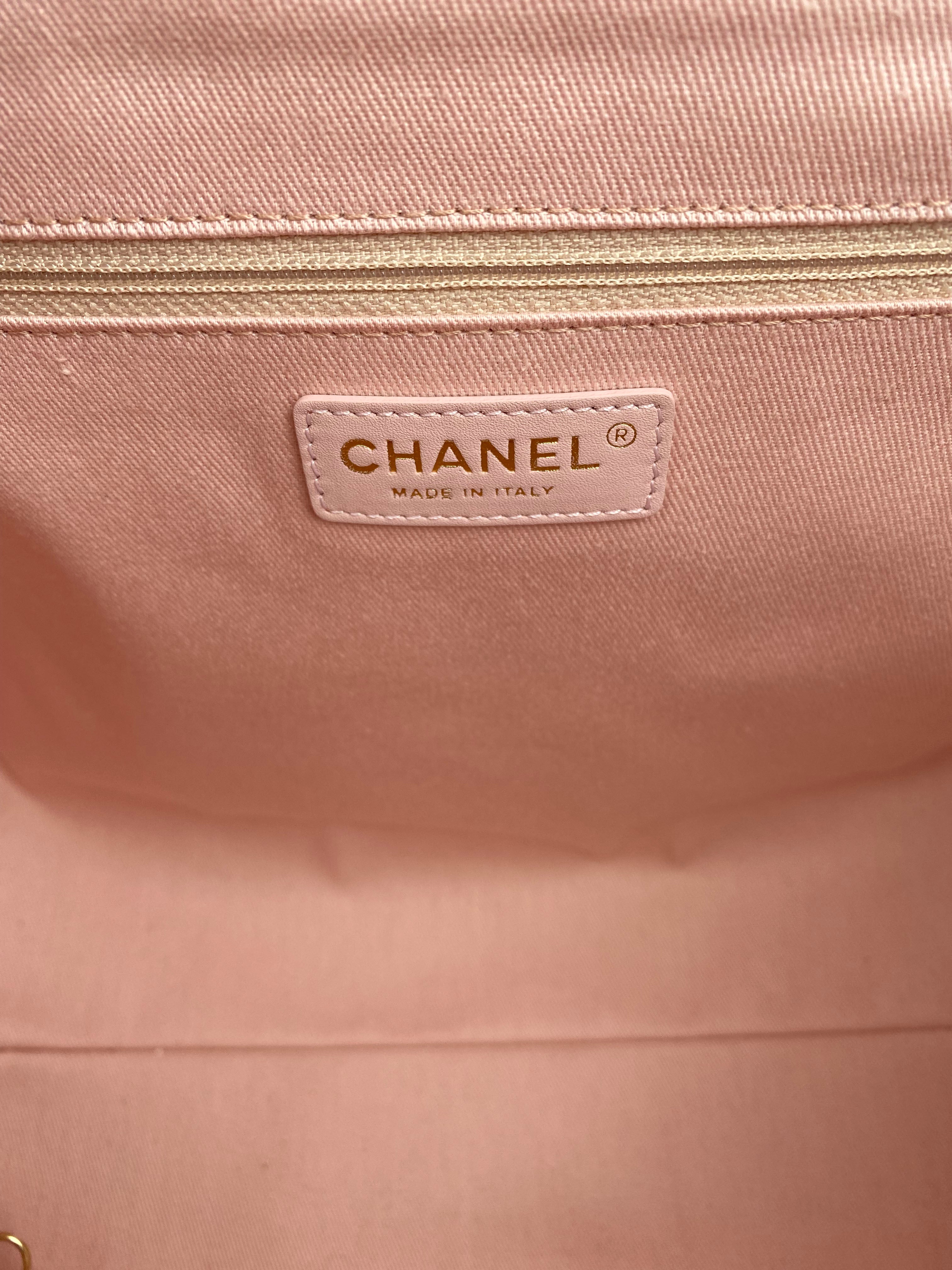 Chanel Large Pink Deauville Tote Bag for Women - Luxury Designer Handbag, Spacious Shoulder Bag for Work, Travel & Shopping