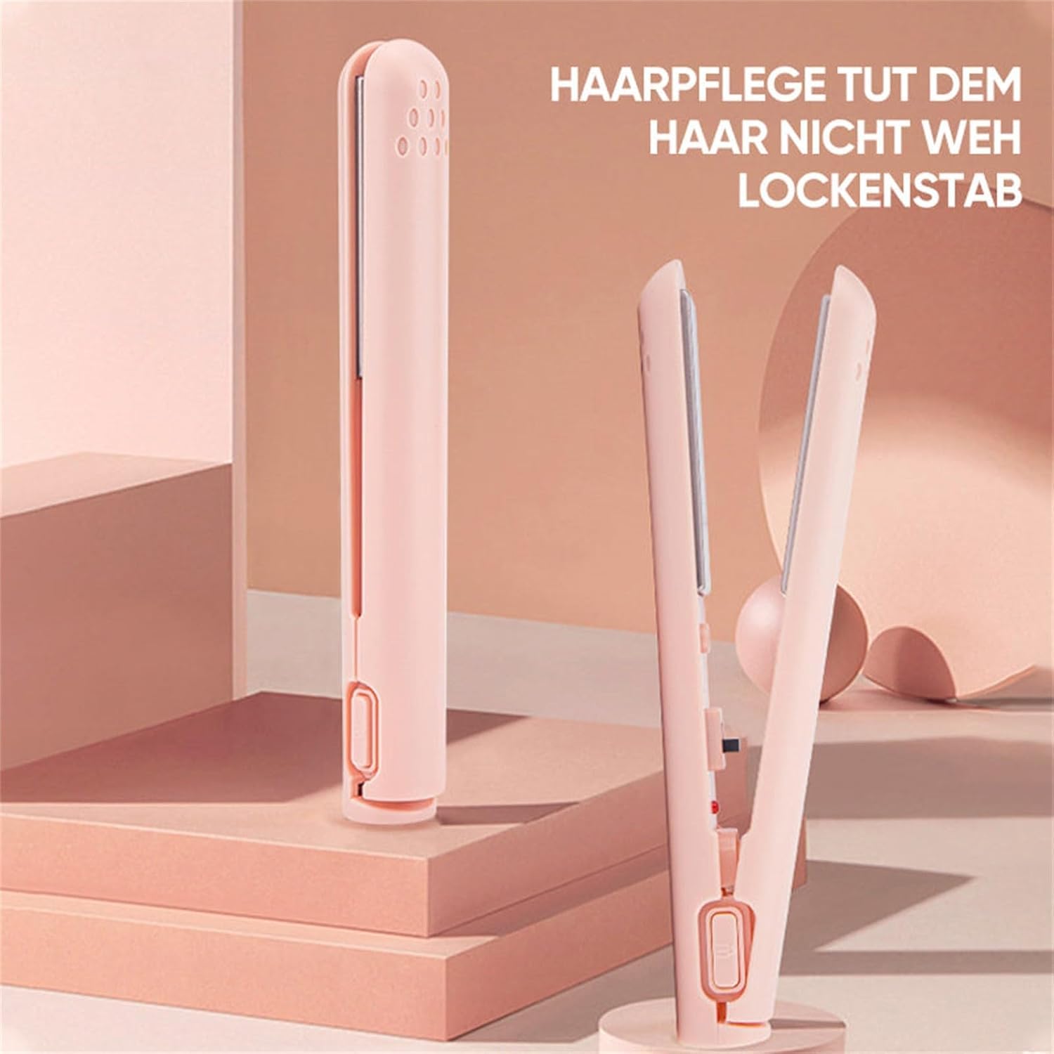 Mini Dual-Purpose Ceramic Curling Iron for Short Hair - Portable Cordless Travel Hair Curler with 2 Temperature Settings (2 Pack) - Perfect for Home Styling, Travel & On-the-Go Touch Ups