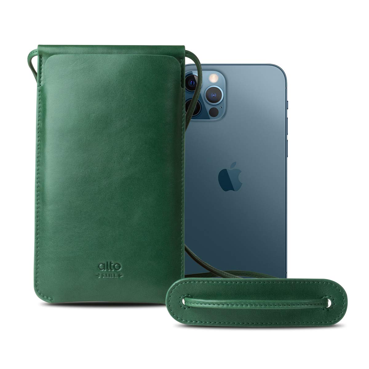 Premium Italian Leather Crossbody Phone Purse for iPhone Up to 6.7