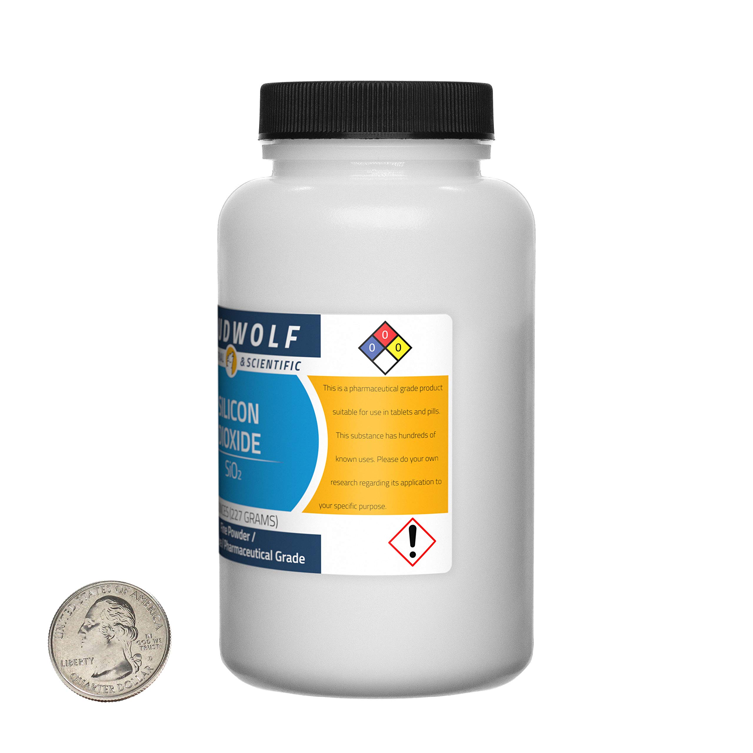 99.6% Pure Pharmaceutical Grade Silicon Dioxide Fine Powder - 3 Pounds (6 Bottles) - Ideal for Supplements, Cosmetics & Food Additives
