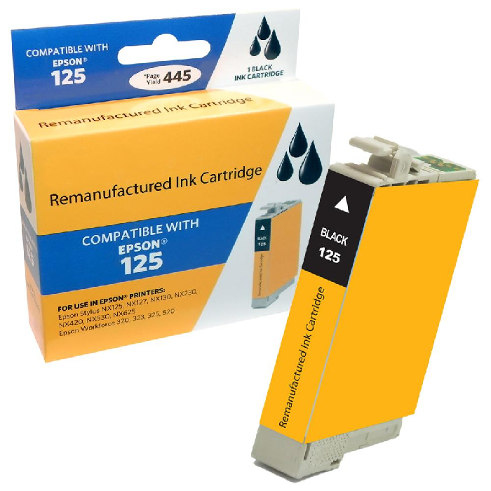 Kodak Remanufactured Black Ink Cartridge 2-Pack - Compatible with Epson 125 Printer | High-Quality Replacement for Home & Office Printing Needs