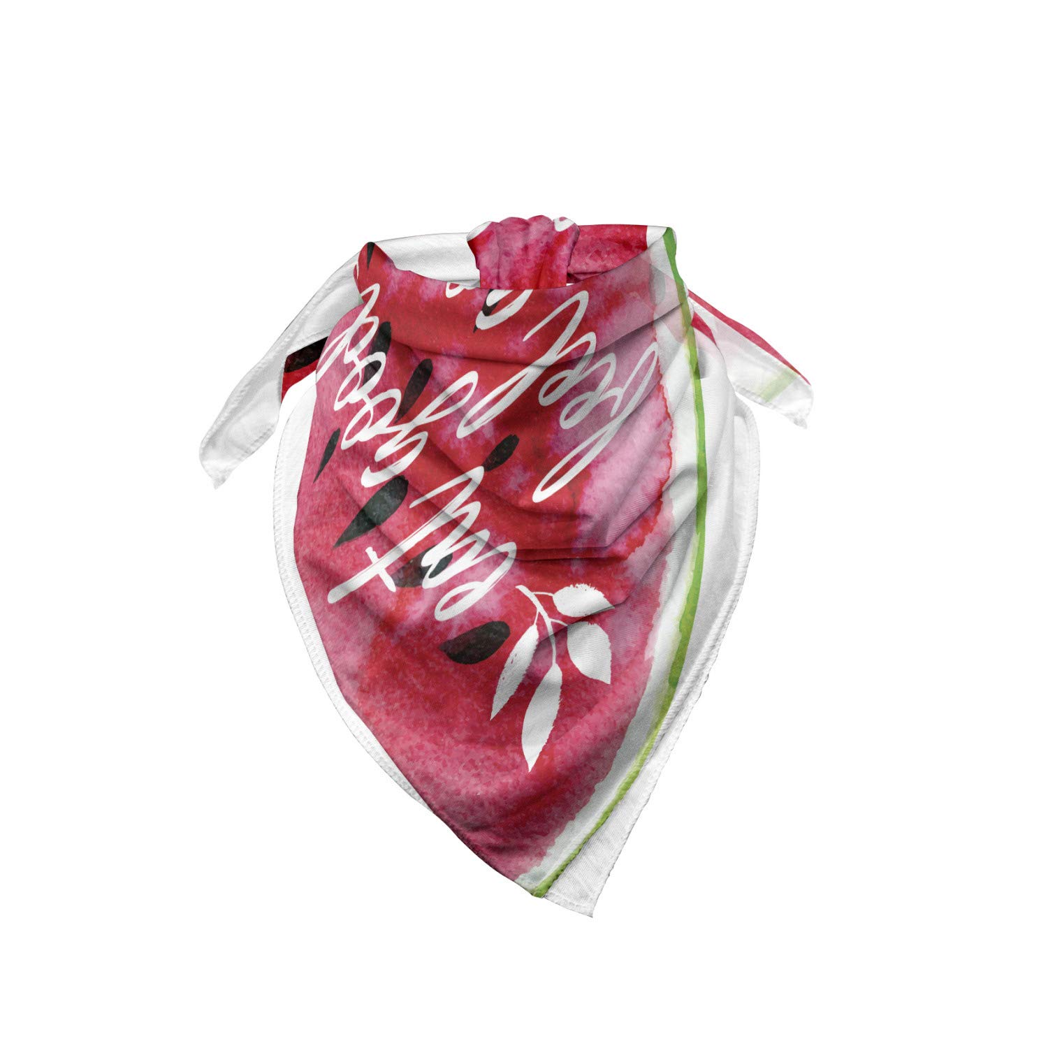 Ambesonne Watercolor Watermelon Bandana - Unisex Head & Neck Scarf for Men & Women - Perfect for Summer, Festivals, and Outdoor Activities