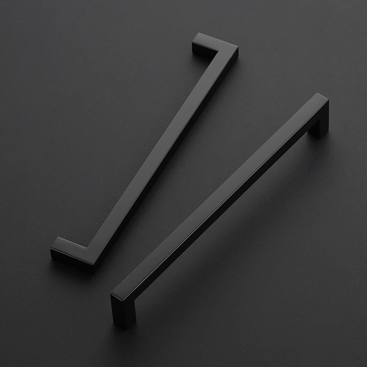 Ravinte 8-4/5 Inch Matte Black Square Cabinet Handles - 1 Pack, Kitchen Cabinet Pulls & Drawer Handles for Modern Cabinets, Cupboards, Dressers - Durable Hardware for Home & Office Use