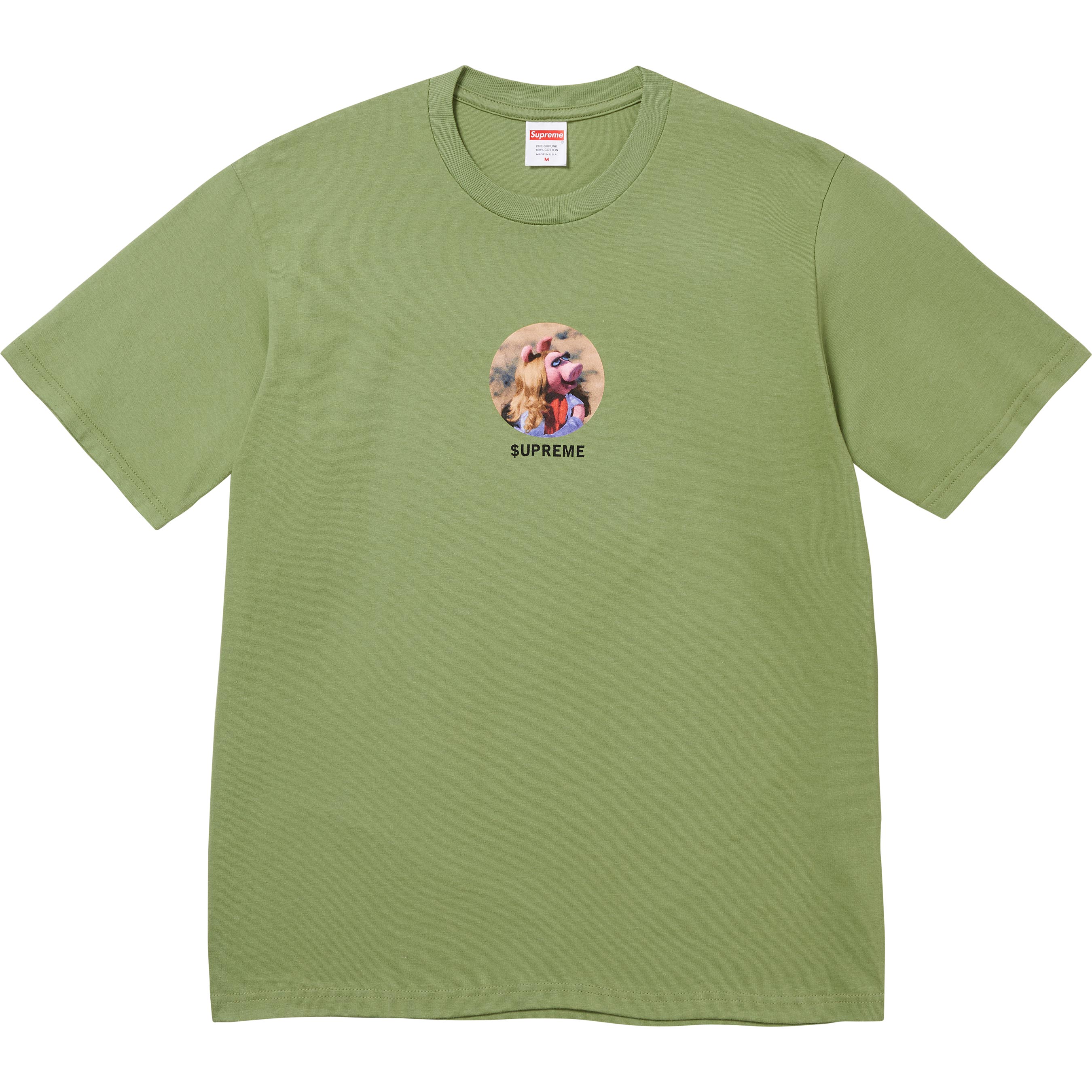 Supreme Miss Piggy Graphic T-Shirt for Women - Vintage Cartoon Tee - Soft Cotton Casual Wear for Everyday Outfits & Street Style Fashion