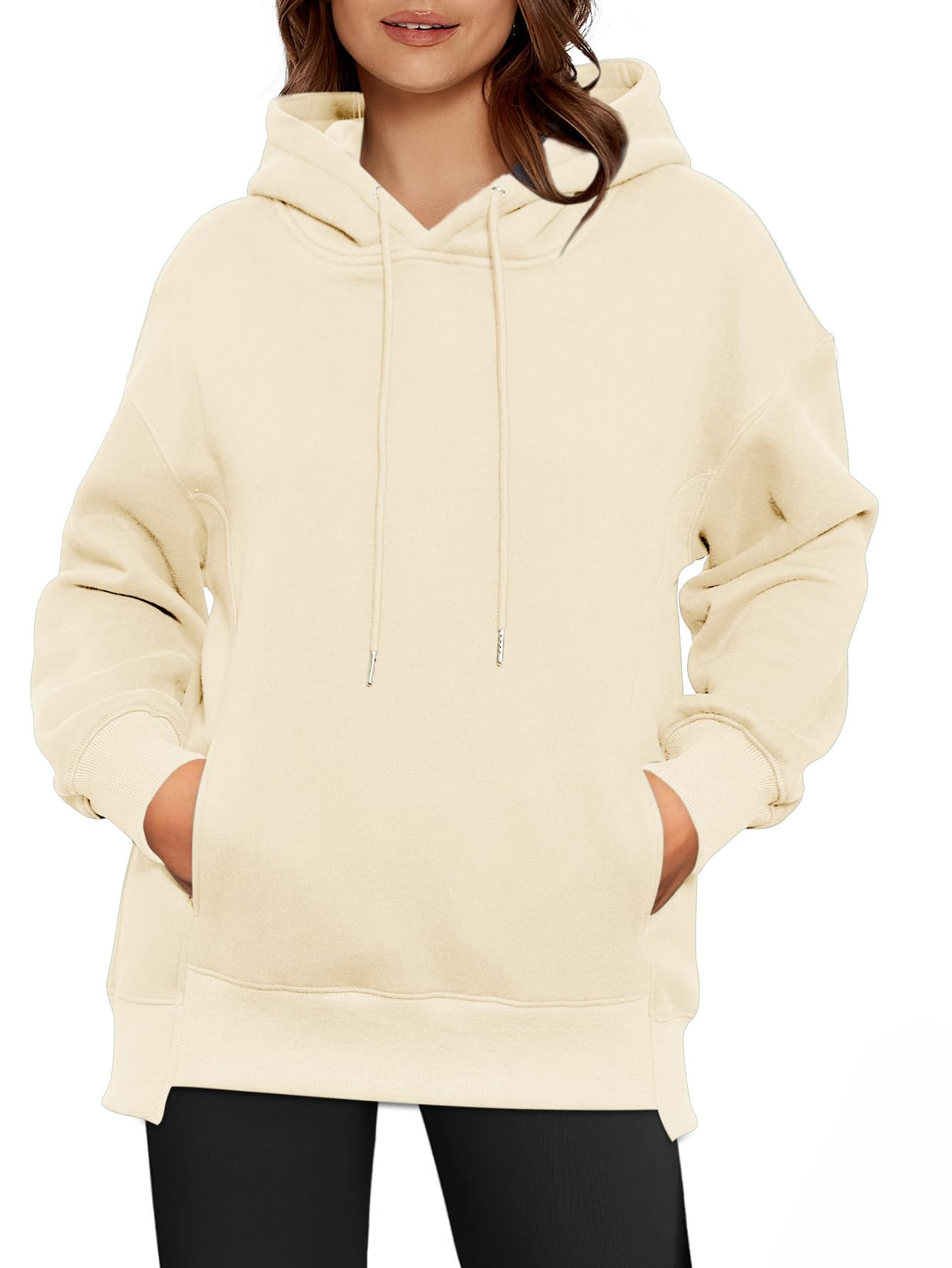 Glamaker Women's Oversized Fleece Hoodie - Cozy Fall Sweatshirt with Pocket, Long Sleeve Pullover for Casual Outfits | Perfect for Lounging, Travel & Streetwear Fashion