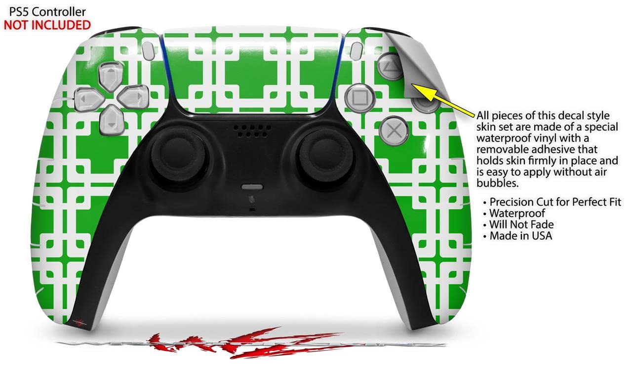 PS5 DualSense Controller Skin Wrap - Boxed Green for Gaming & Protection