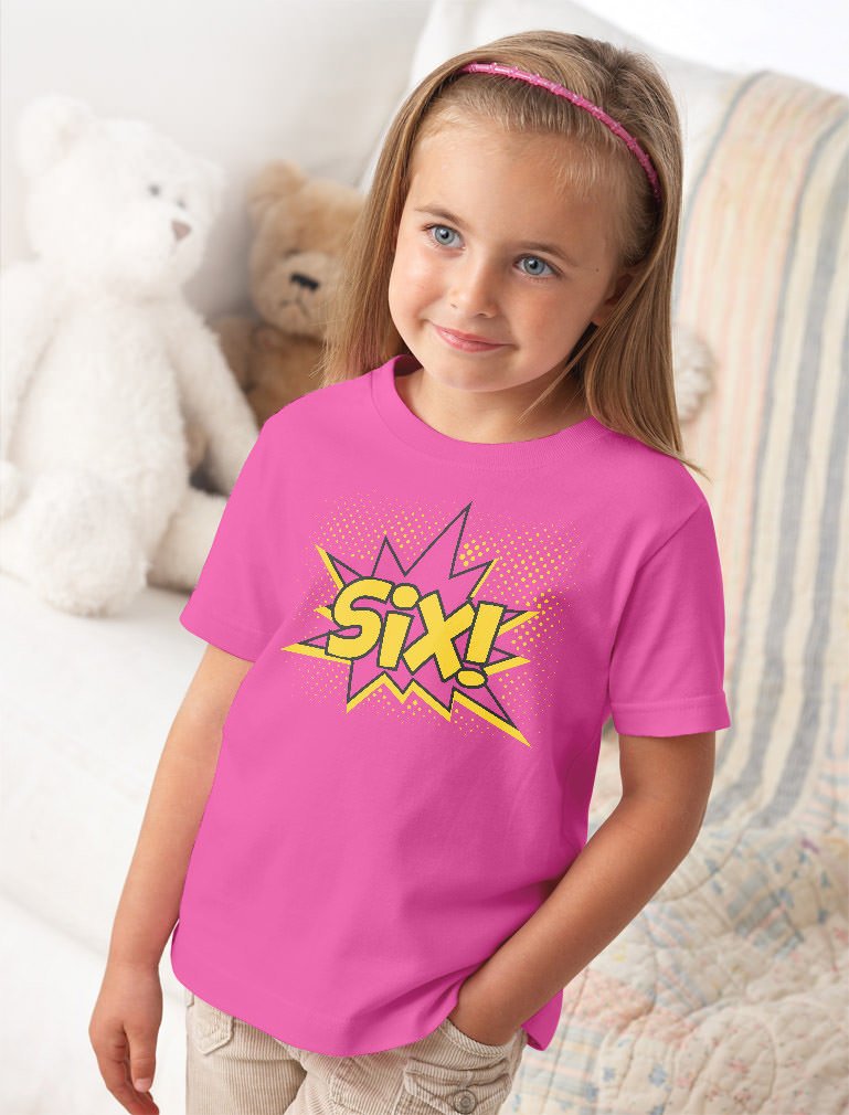 6th Birthday Shirt for Boys & Girls - Superhero Themed 6 Years Old Gift T-Shirt - Perfect for Kids Birthday Parties & Celebrations