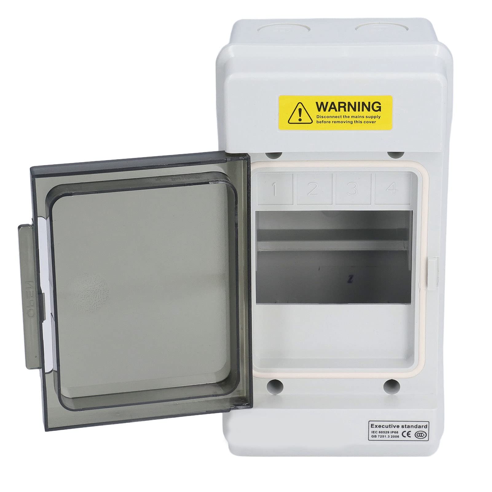4 Way Waterproof Electrical Junction Box with 2 Waterproof Connectors & Sealing Ring - Outdoor/Indoor Electrical Distribution Protection for Home, Garden & Marine Use