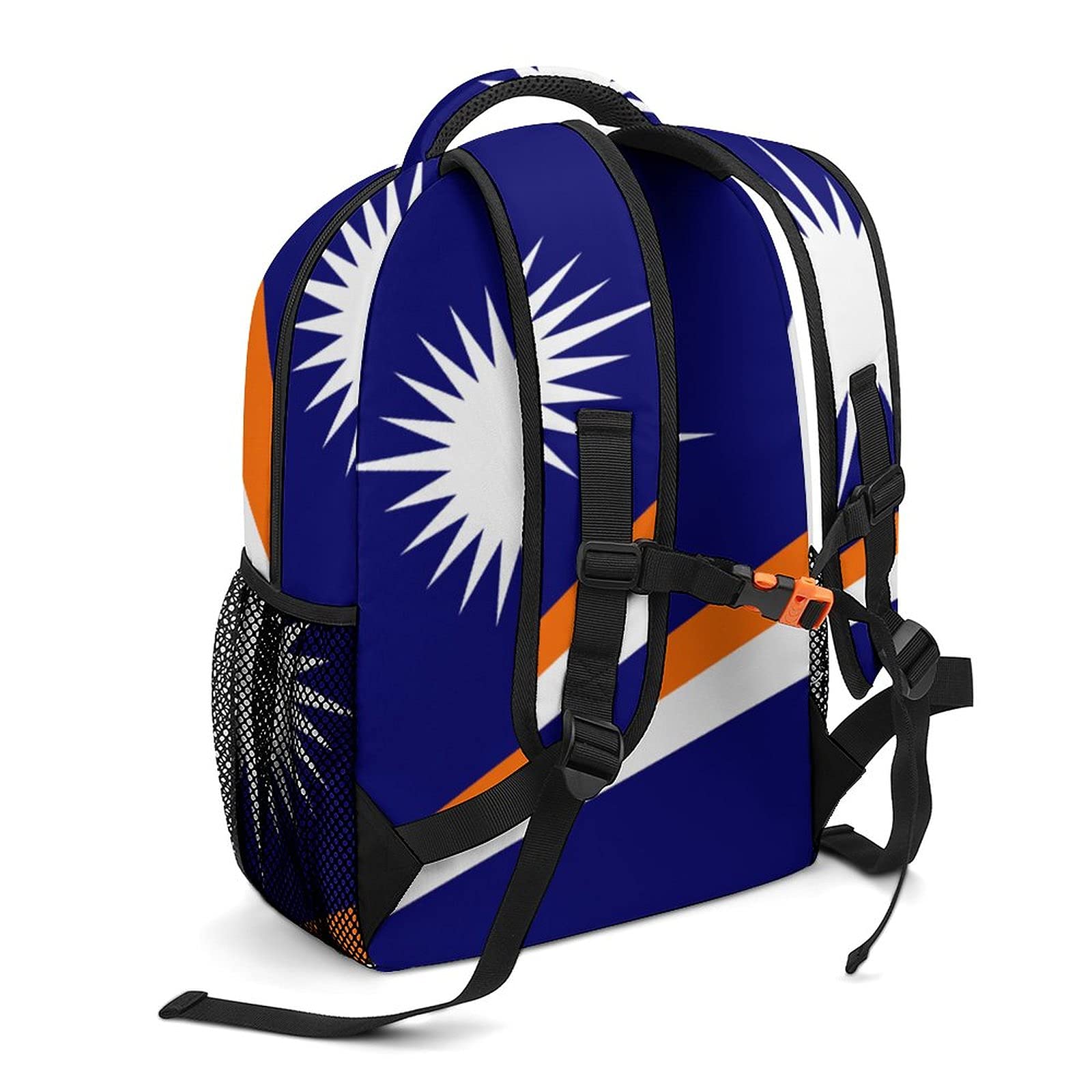 Premium Marshall Islands Flag Printed Backpack for Boys & Girls - Durable School & Camping Backpack with Padded Shoulder Straps - Perfect for Travel, Hiking & Outdoor Adventures