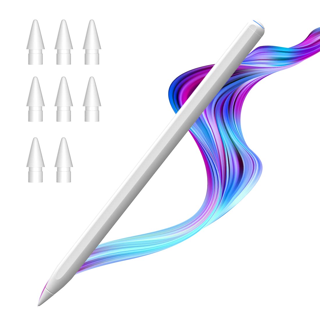 Premium Stylus Pen for iPad with Magnetic Wireless Charging - Apple Pencil Alternative with Palm Rejection & Tilt Sensitivity - Compatible with iPad Pro 11