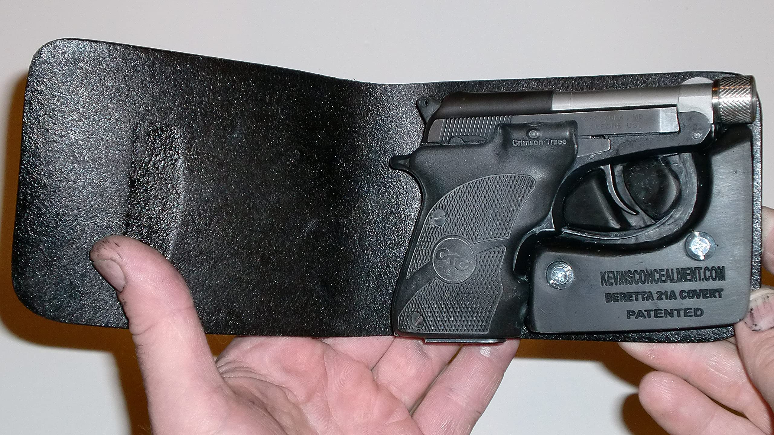 Leather Wallet Holster for Beretta Bobcat 21A - Concealed Carry Pistol Holder for Full Discreet Protection | Perfect for Everyday Carry, Travel & Personal Security