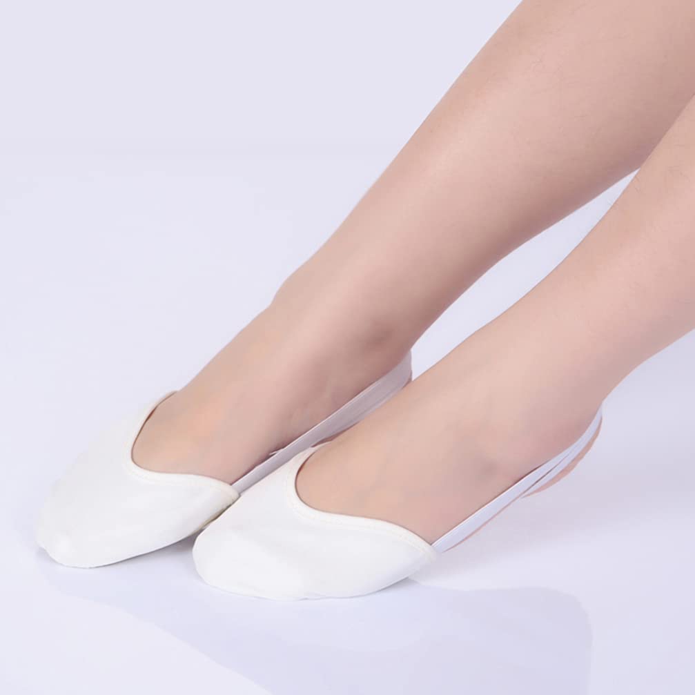 ARTIBETTER 1 Pair Half Dance Shoes Ballet Floor Socks Dance Paw Shoe Lyrical Sole Yoga Socks Ballet Socks Canvas Dance Shoes Socks for Dancer Foot Paw Dance to Clamp White Eclipse Miss - Perfect for Ballet, Yoga, and Lyrical Dance Performances