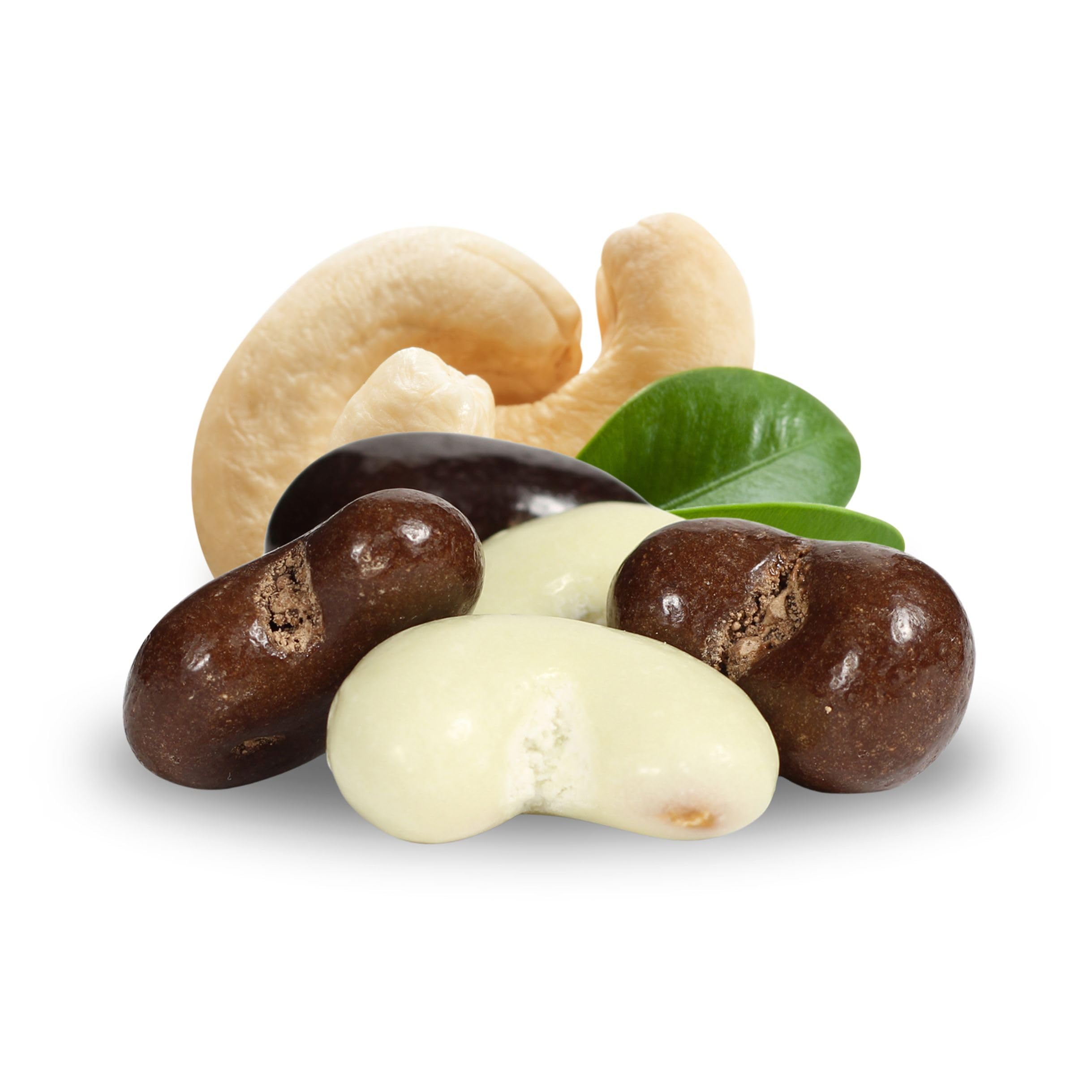Premium Chocolate Covered Cashews Mix - Dark, Milk & White Chocolate Coated Cashew Nuts | 5 LB Bulk Bag | Gourmet Kosher Dairy Snacks | Made in USA | Perfect for Gifts, Parties & Healthy Snacking