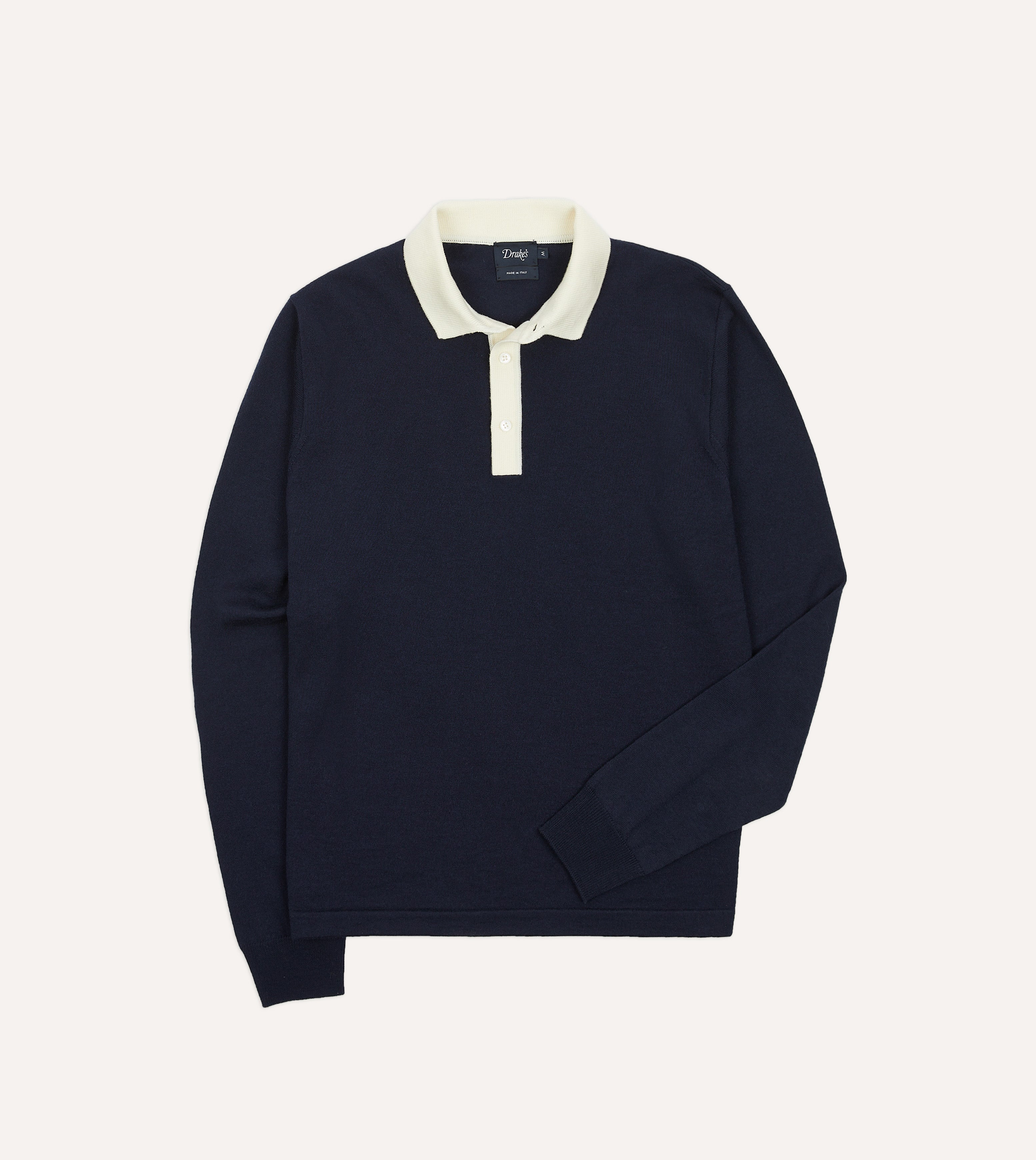 Premium Navy Blue Merino Wool Knitted Rugby Shirt for Men - Soft Breathable Winter Pullover for Rugby, Casual Wear & Outdoor Activities