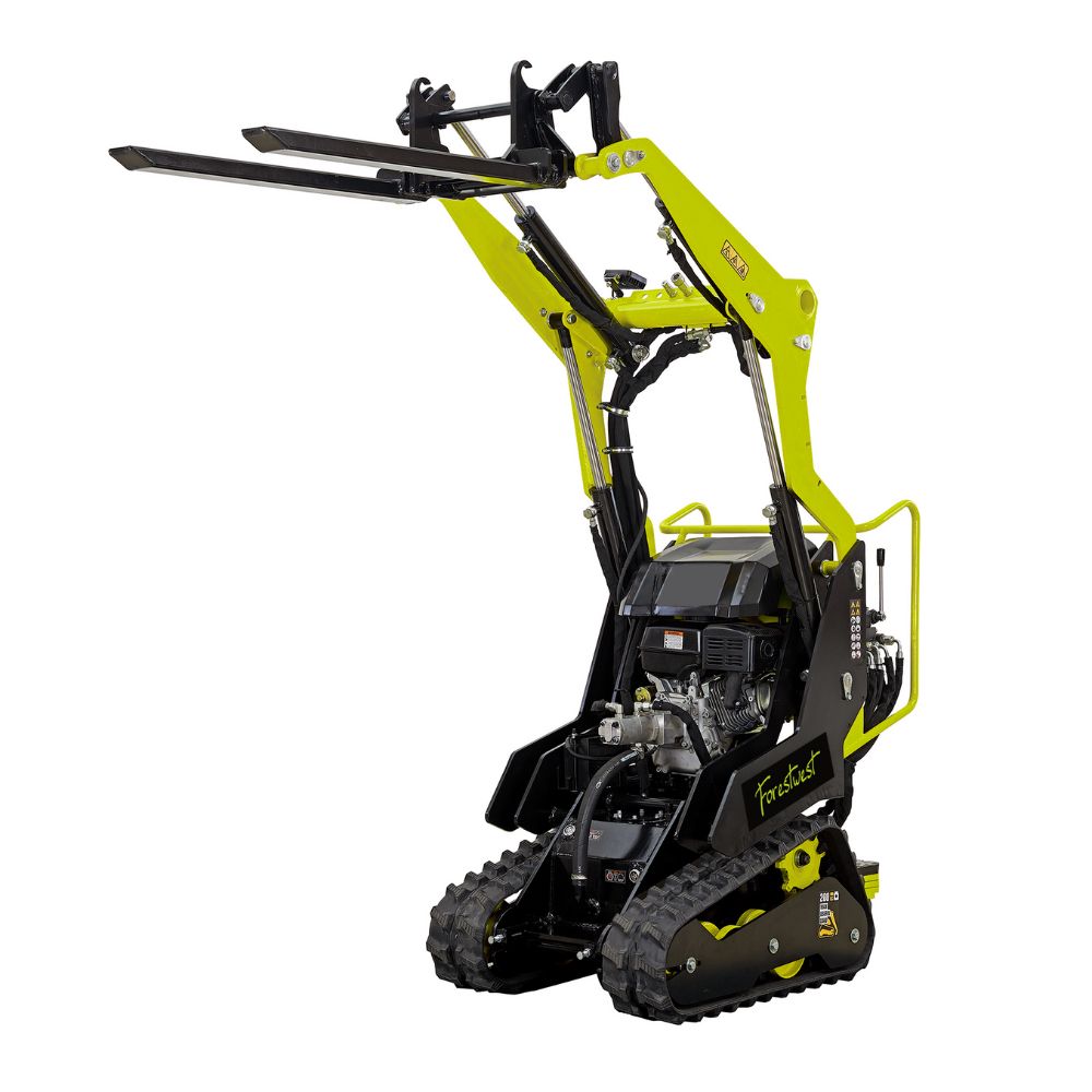 Forestwest BM700B Mini Tracked Skid Steer Loader with 80L Bucket - Compact Construction Equipment for Landscaping, Farming & Snow Removal