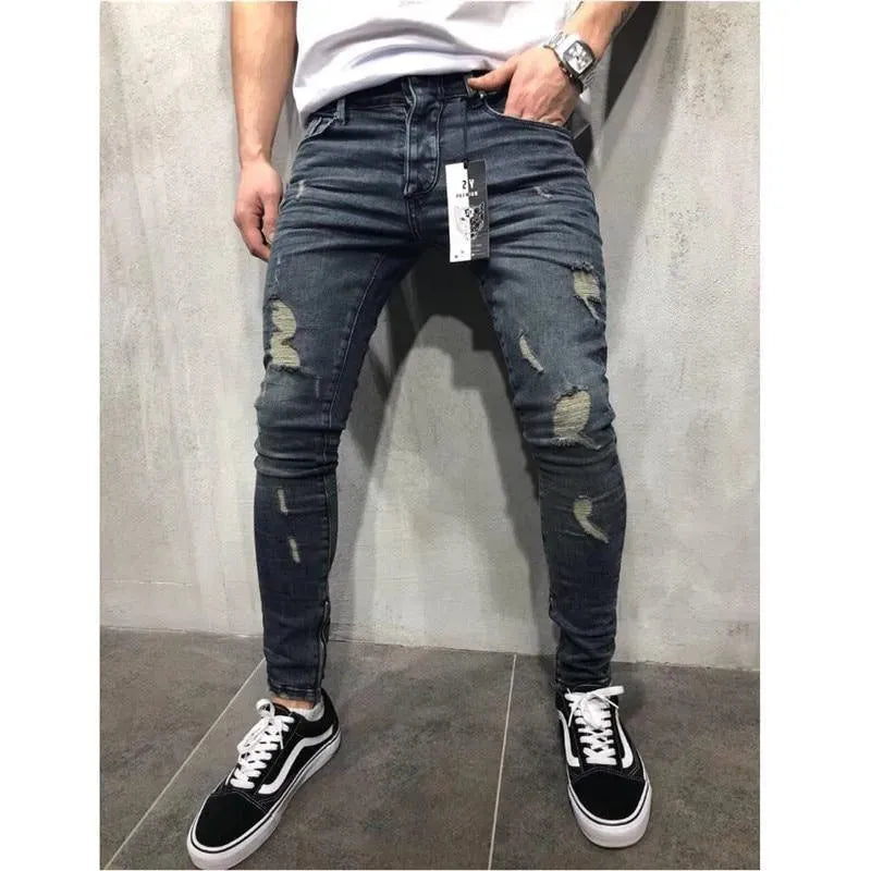 Trendy Hip Hop Jeans for Men - Stylish Streetwear Denim Pants | Perfect for Urban Fashion, Street Style & Casual Wear