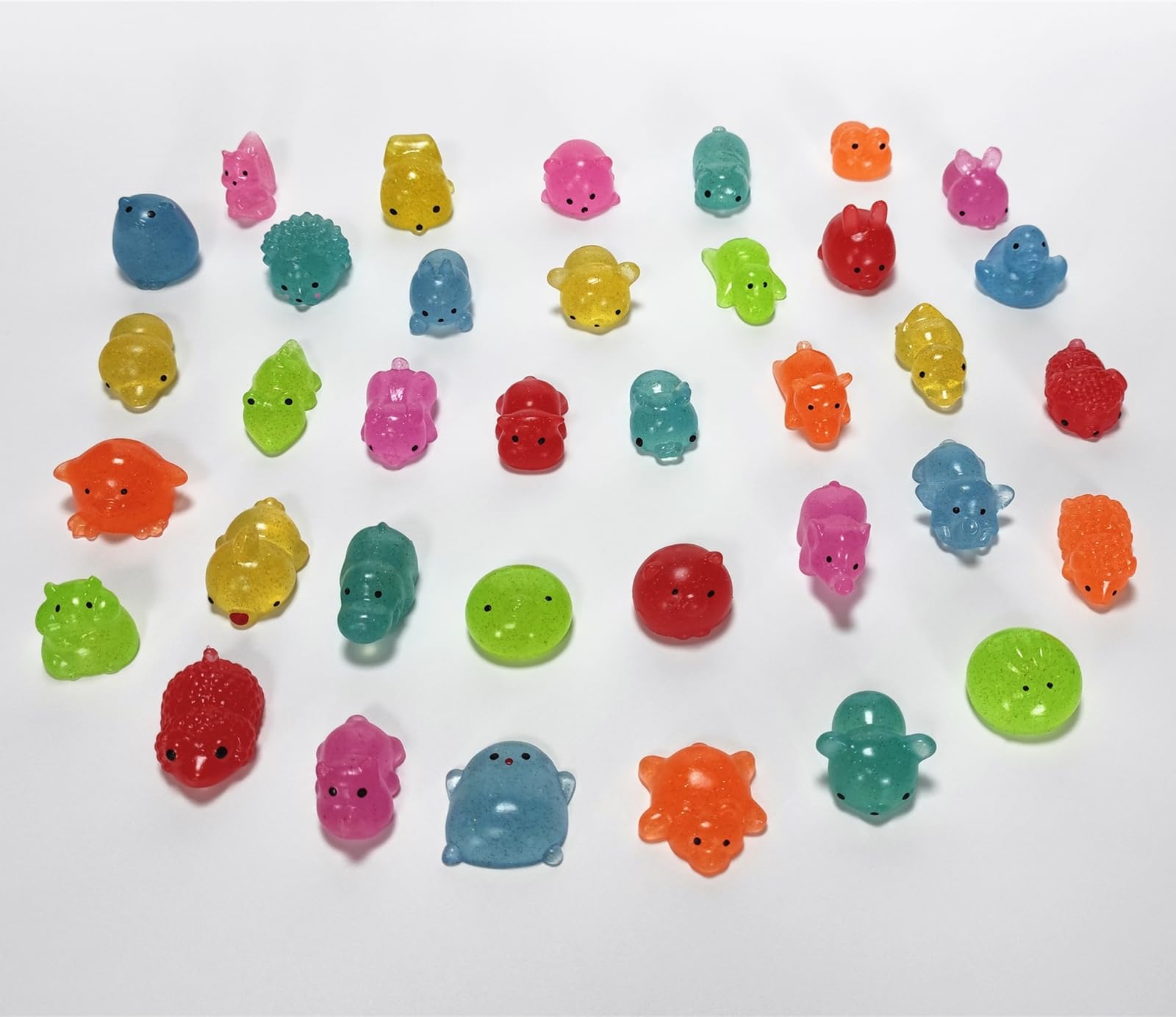 36-Piece Mochi Squishy Animal Toys for Kids - Stress Relief Sensory Fidget Toys, Party Favors, Classroom Prizes & Goodie Bag Fillers - Perfect for Birthday Parties, School Rewards & Relaxation Playtime