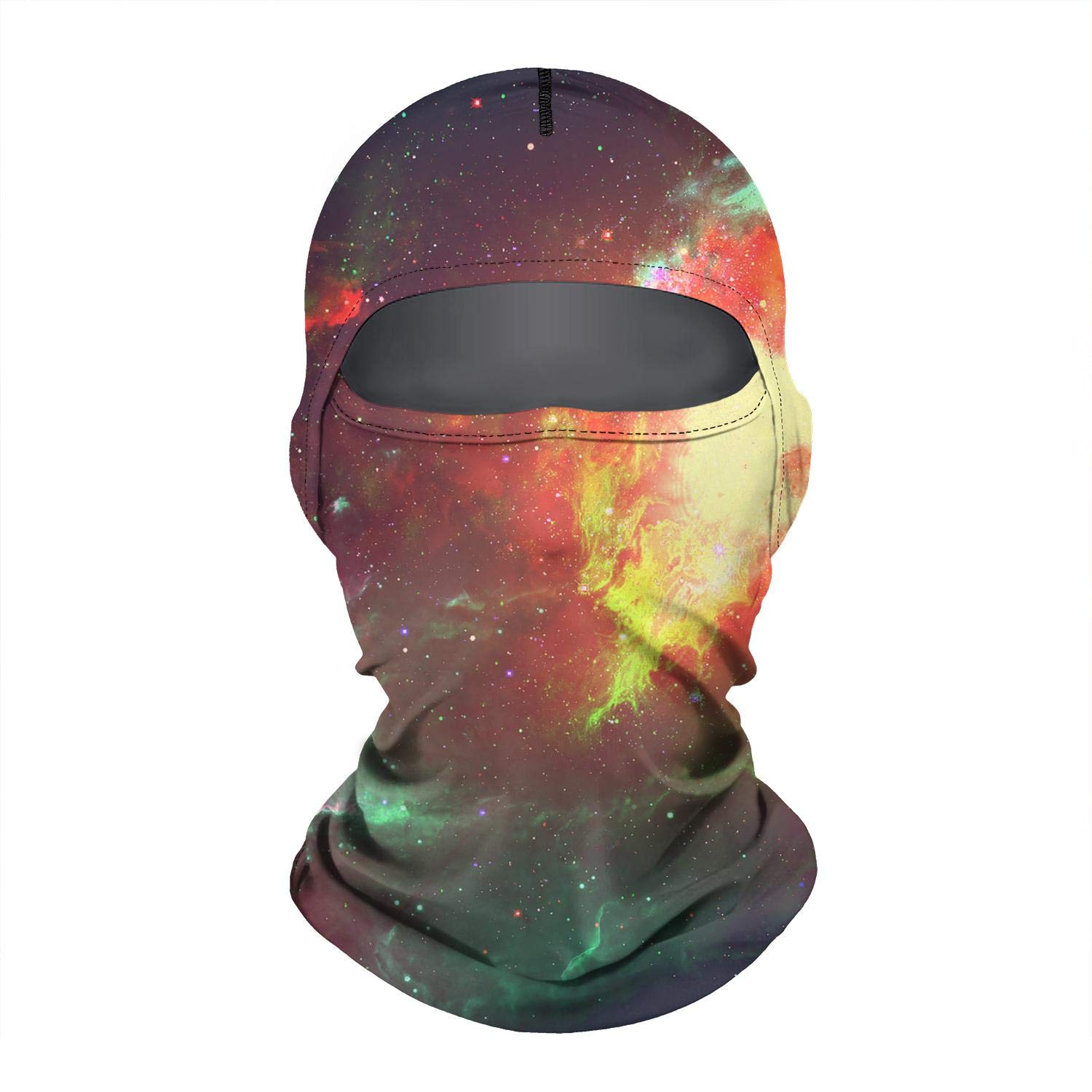 Wind-Resistant Galaxy Universe Nebula Space Ski Mask Balaclava - Cold Weather Face Cover for Men & Women - Perfect for Skiing, Snowboarding, Motorcycling & Outdoor Winter Activities