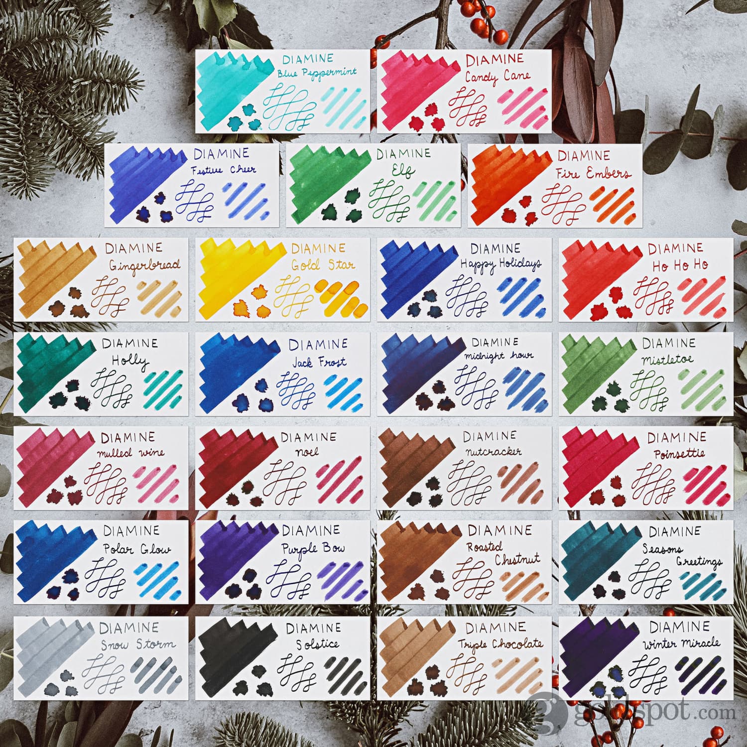 Diamine Inkvent Blue Edition Standard Bottled Ink - 50 mL Triple Chocolate Shade for Fountain Pens, Calligraphy & Artistic Writing