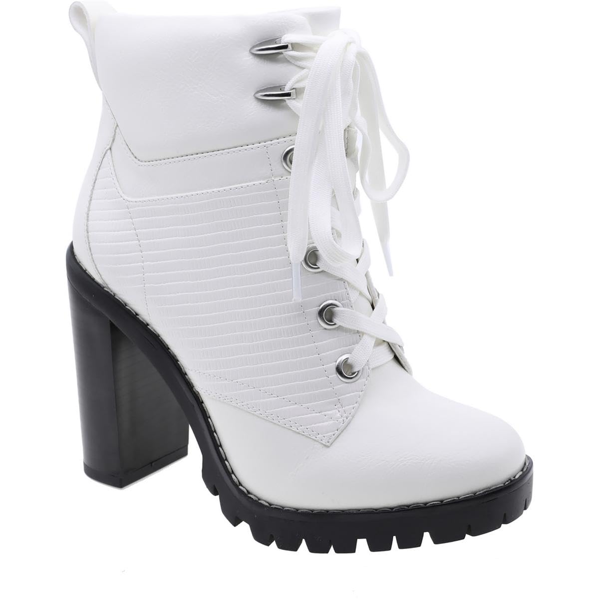 BCBGeneration Women's Lace Up Ankle Boots - Stylish Casual & Dressy Booties for Fall Winter Fashion | Perfect for Office, Date Night & Everyday Wear