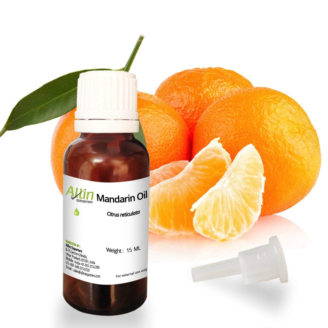 Pure Therapeutic Grade Mandarin Essential Oil - 15ml Undiluted Steam Distilled for Skin Care & Hair Growth | Aromatherapy, Massage & DIY Beauty Recipes