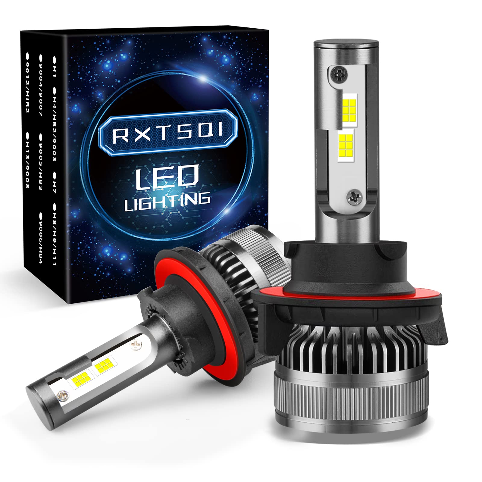 9008/H13 LED Headlight Bulbs for Ford F150 2004-2014 - 6000K Cool White, IP68 Waterproof - Perfect for Night Driving & Off-Road