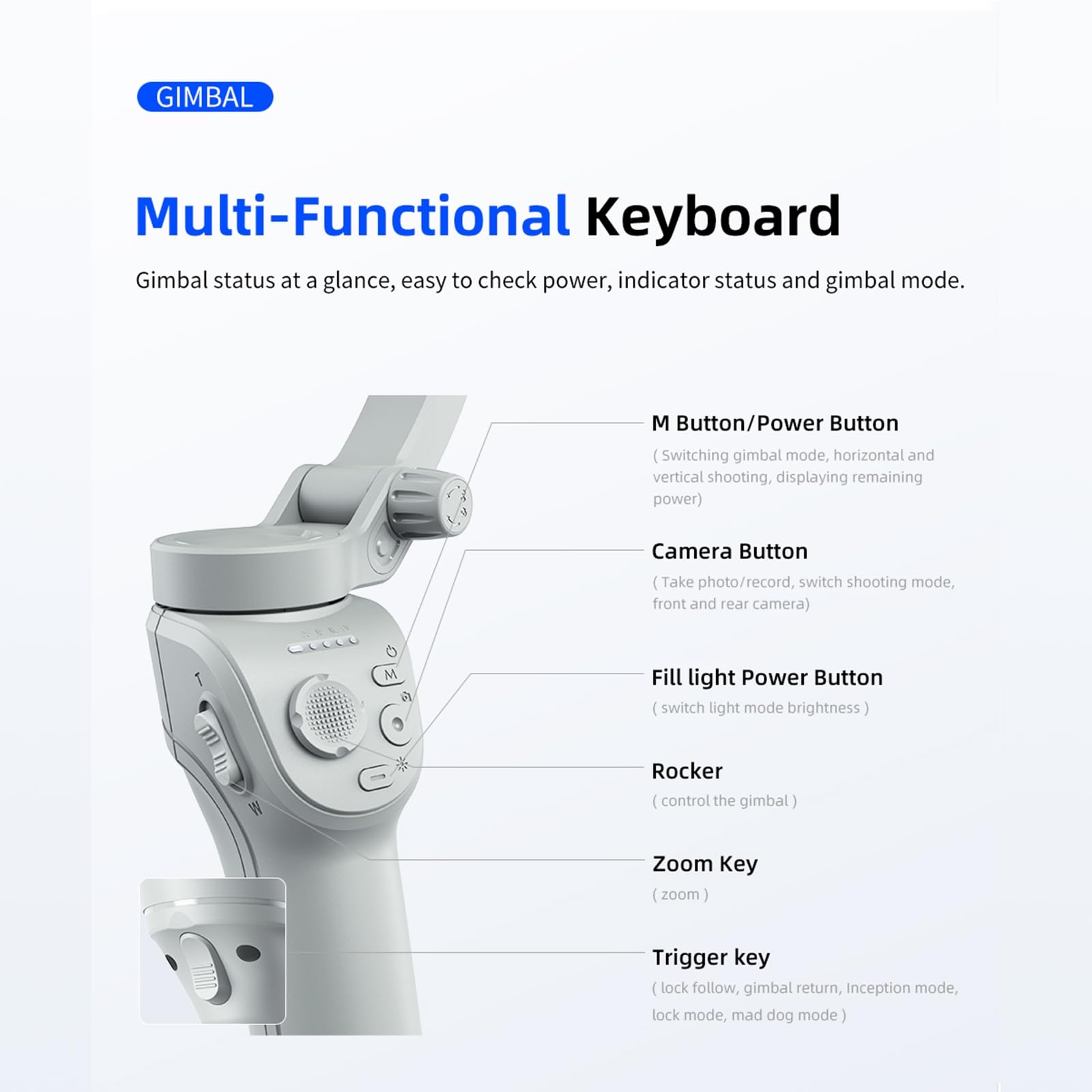 3-Axis Foldable Phone Gimbal Stabilizer with Face Tracking for iPhone 16/16 Pro Max/15/15 Pro & Android - Smartphone Stabilizer for TikTok, YouTube Vlogging & Smooth Video Recording - Perfect for Travel, Live Streaming and Content Creation