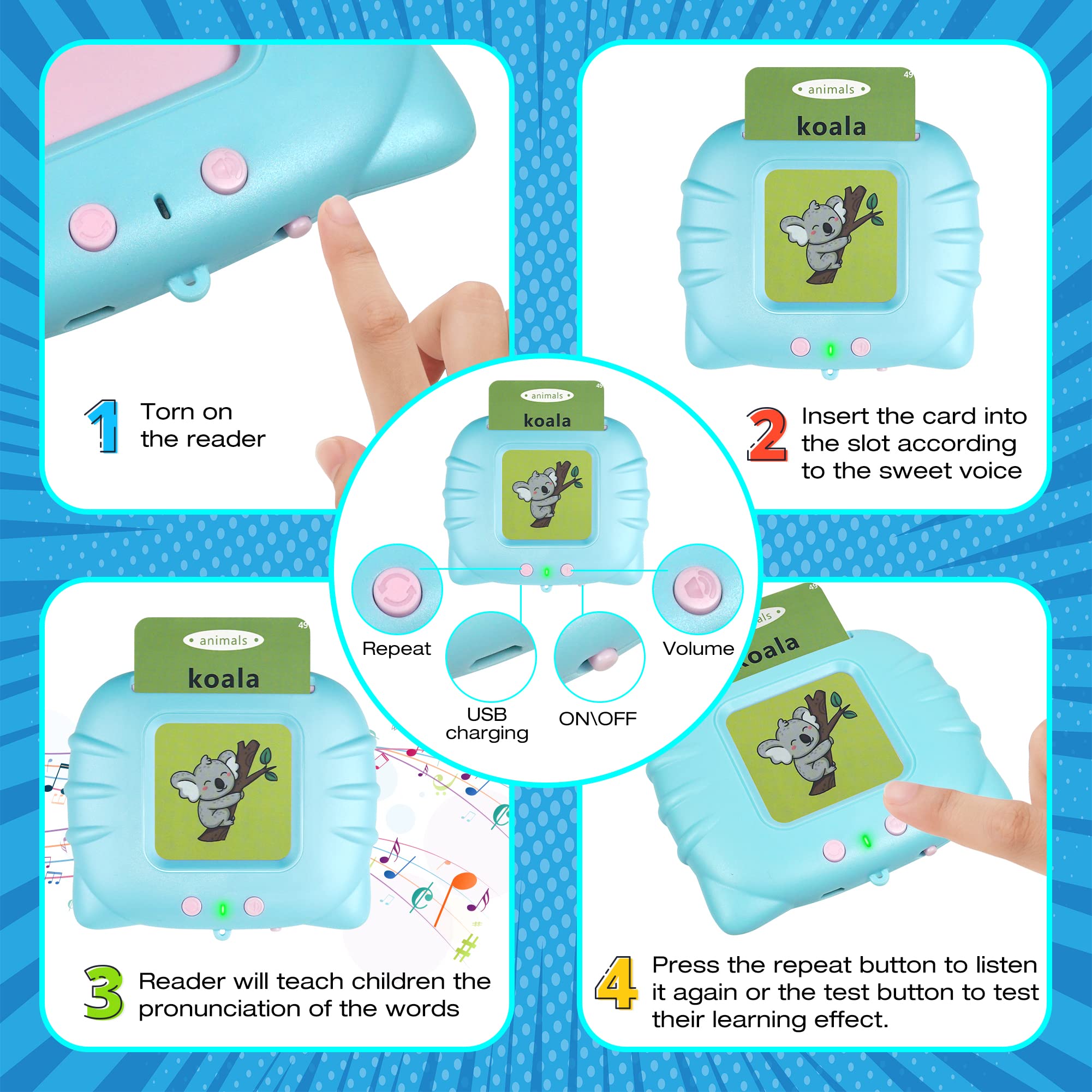 Educational Toddler Toys for 2-5 Year Old Boys & Girls | Autism Sensory Learning Toys | Montessori Speech Therapy Flash Cards with 224 Sight Words - Perfect for Preschool Learning, Special Needs Education & Home Schooling Activities