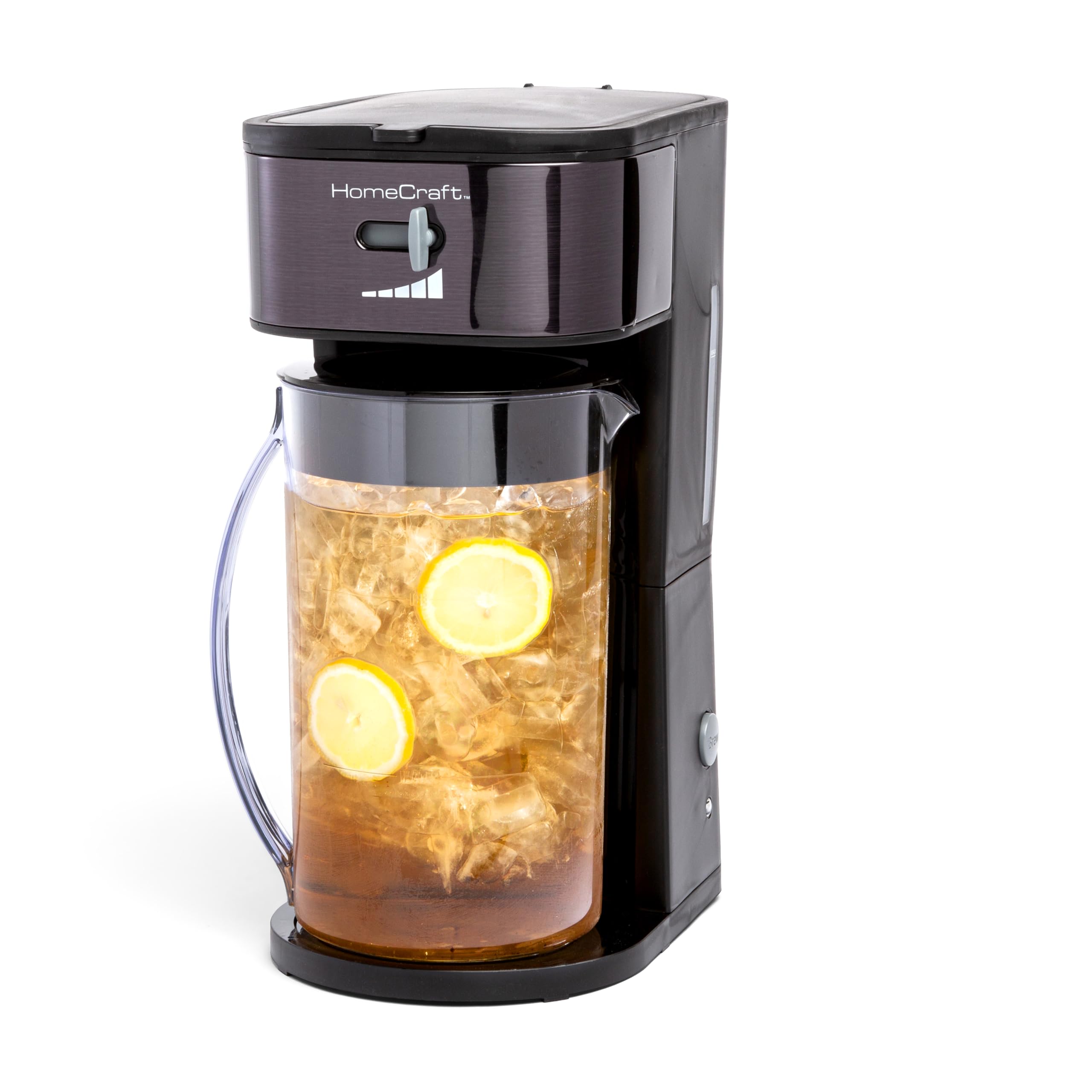 Homecraft 3-Quart Iced Coffee and Tea Maker with Removable Filter Basket, Flavor Enhancer & Adjustable Brew Strength - Perfect for Summer Drinks, Iced Tea Parties & Refreshing Cold Brew at Home