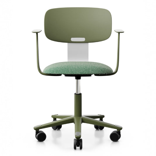 HÅG Tion 2140 Ergonomic Office Chair - Moss White Mesh Back & Adjustable Height - Perfect for Home Office & Workspace