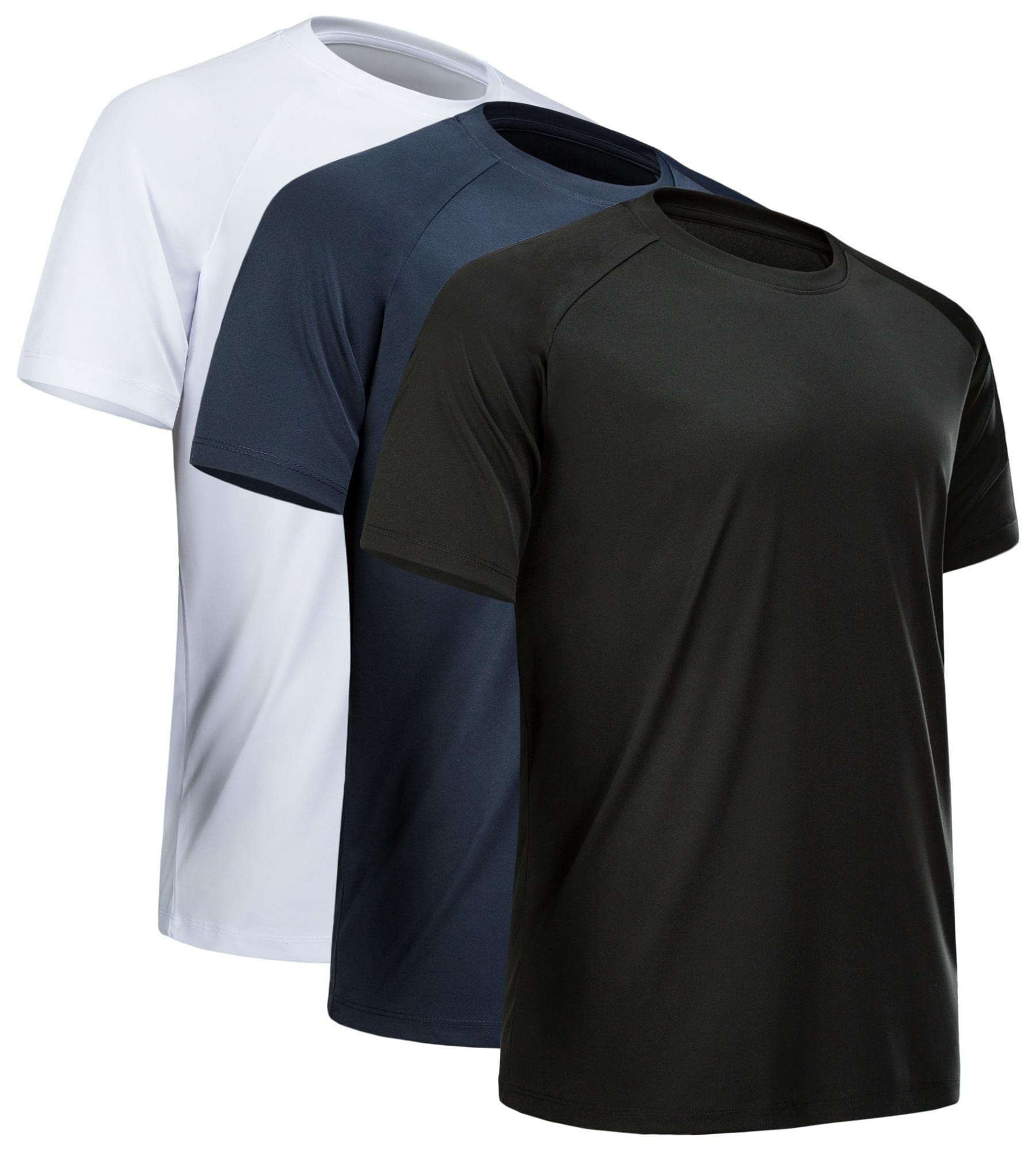 CE' CERDR Men's Quick Dry Performance Workout Shirts - Moisture Wicking Athletic Short Sleeve T-Shirts for Gym, Running & Outdoor Sports