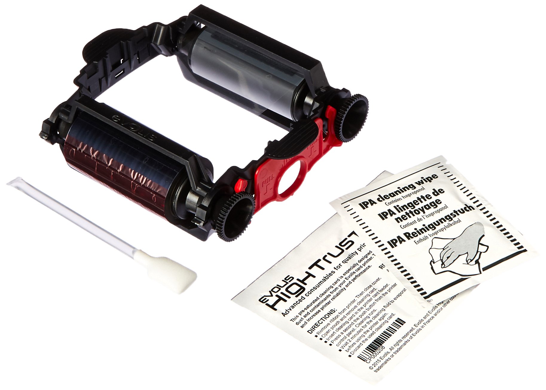 Evolis VBDG204EU Wireless Ribbon Supplies Kit for Card Printers - Compatible with Primacy, Zenius & Badgy Series - Ideal for ID Badge, Membership & Access Control Card Printing